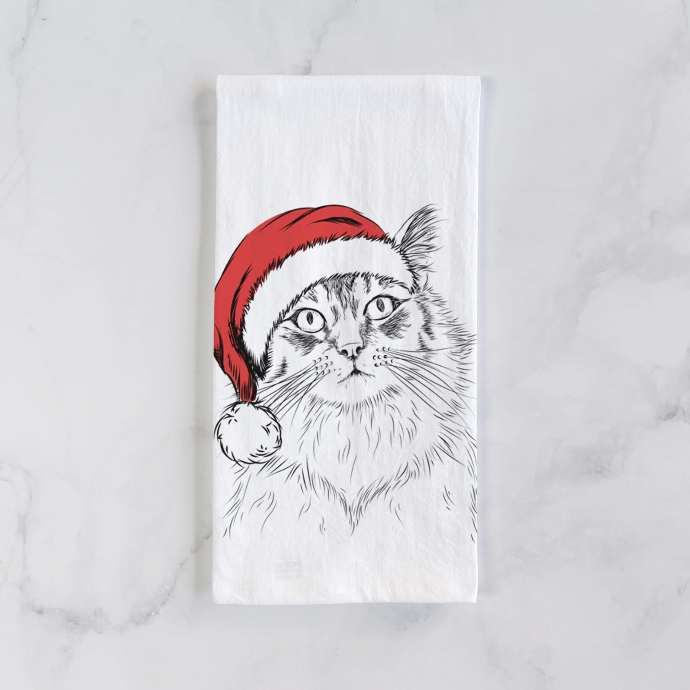 Chloe the Tabby Cat Tea Towel - Image 2