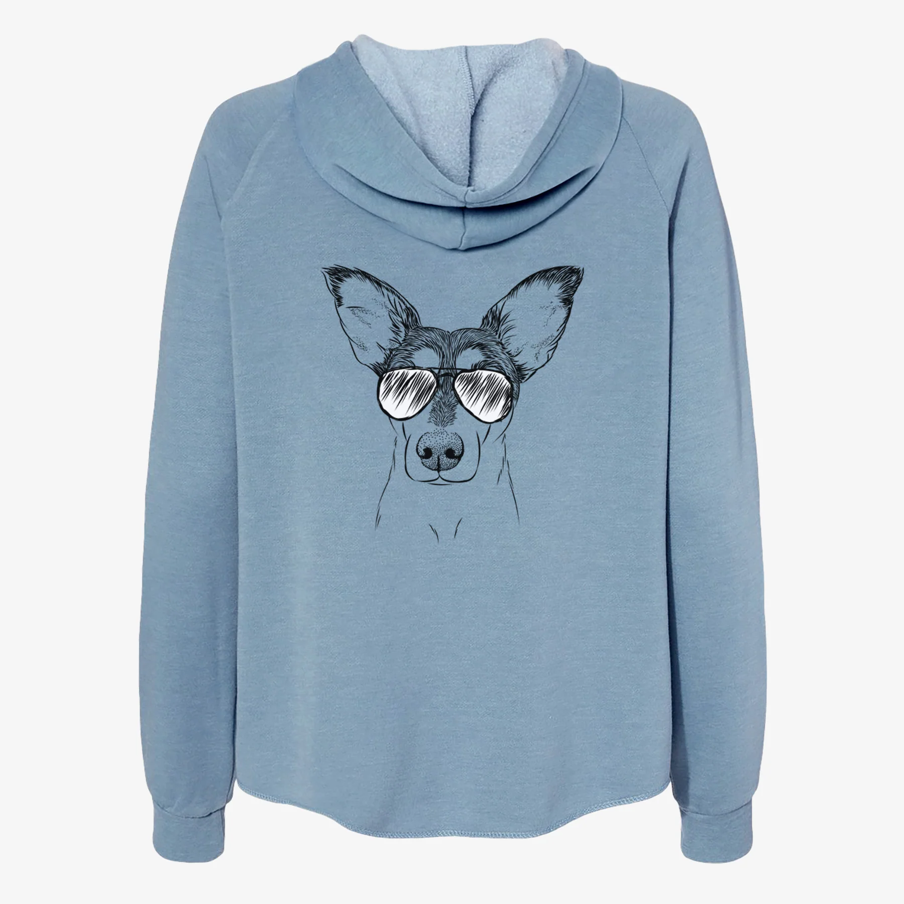 Chloe the Doxie Mix - Women's Cali Wave Zip-Up Sweatshirt - Image 9