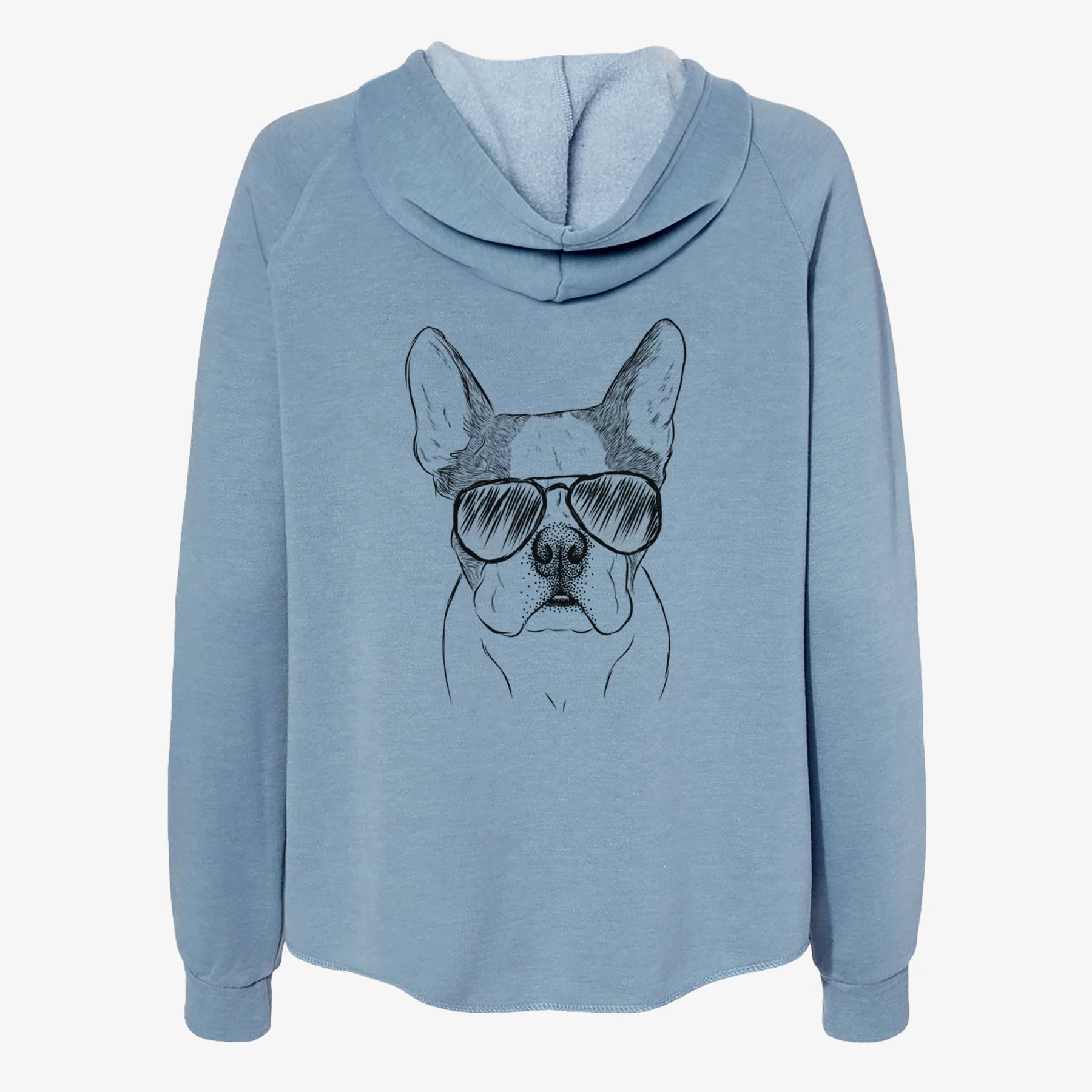 Chocolate Chip the Boston Terrier - Women's Cali Wave Zip-Up Sweatshirt - Image 9