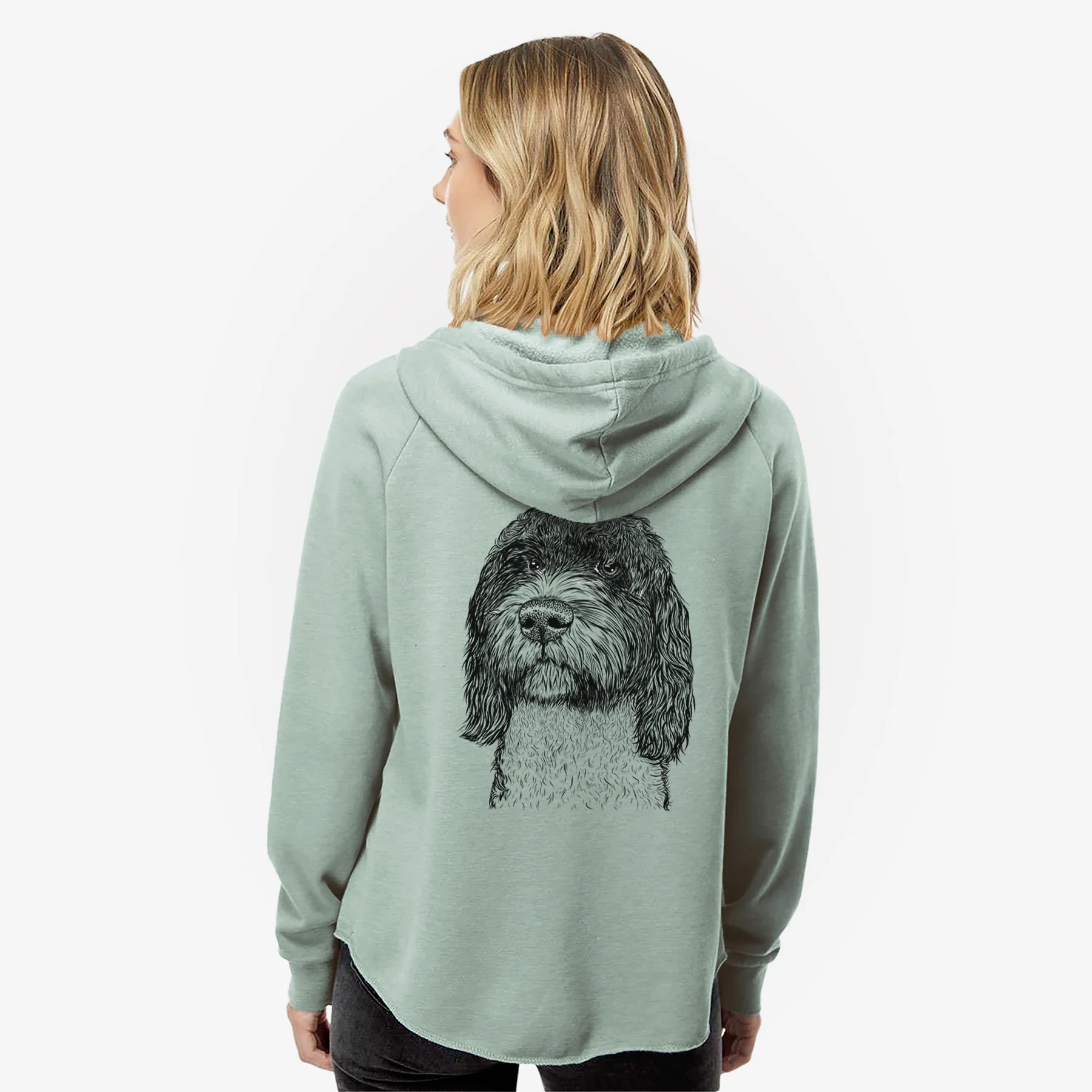 Chris the Portuguese Water Dog - Women's Cali Wave Zip-Up Sweatshirt - Image 2