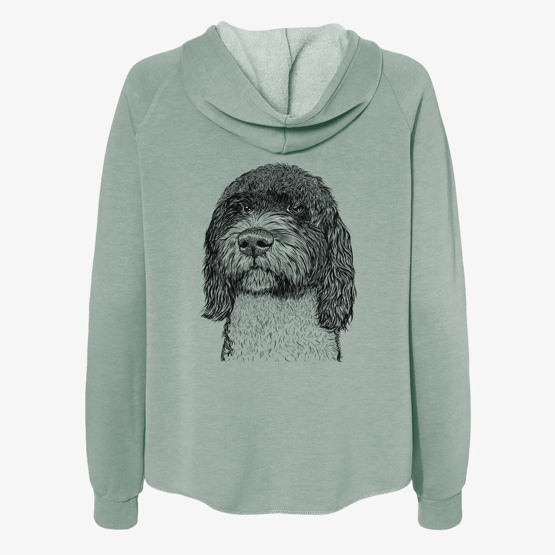 Chris the Portuguese Water Dog - Women's Cali Wave Zip-Up Sweatshirt - Image 4
