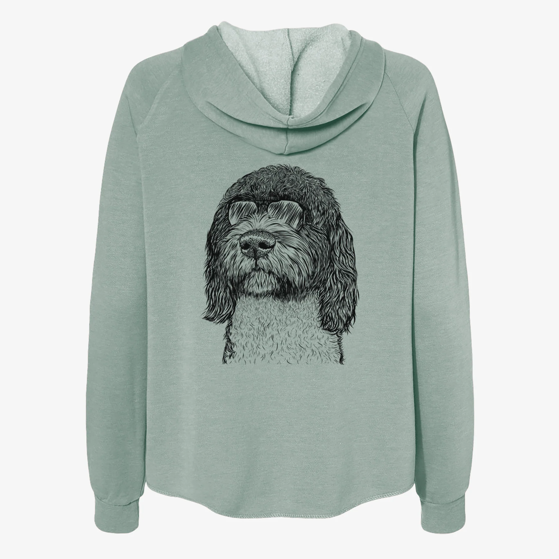 Chris the Portuguese Water Dog - Women's Cali Wave Zip-Up Sweatshirt - Image 7