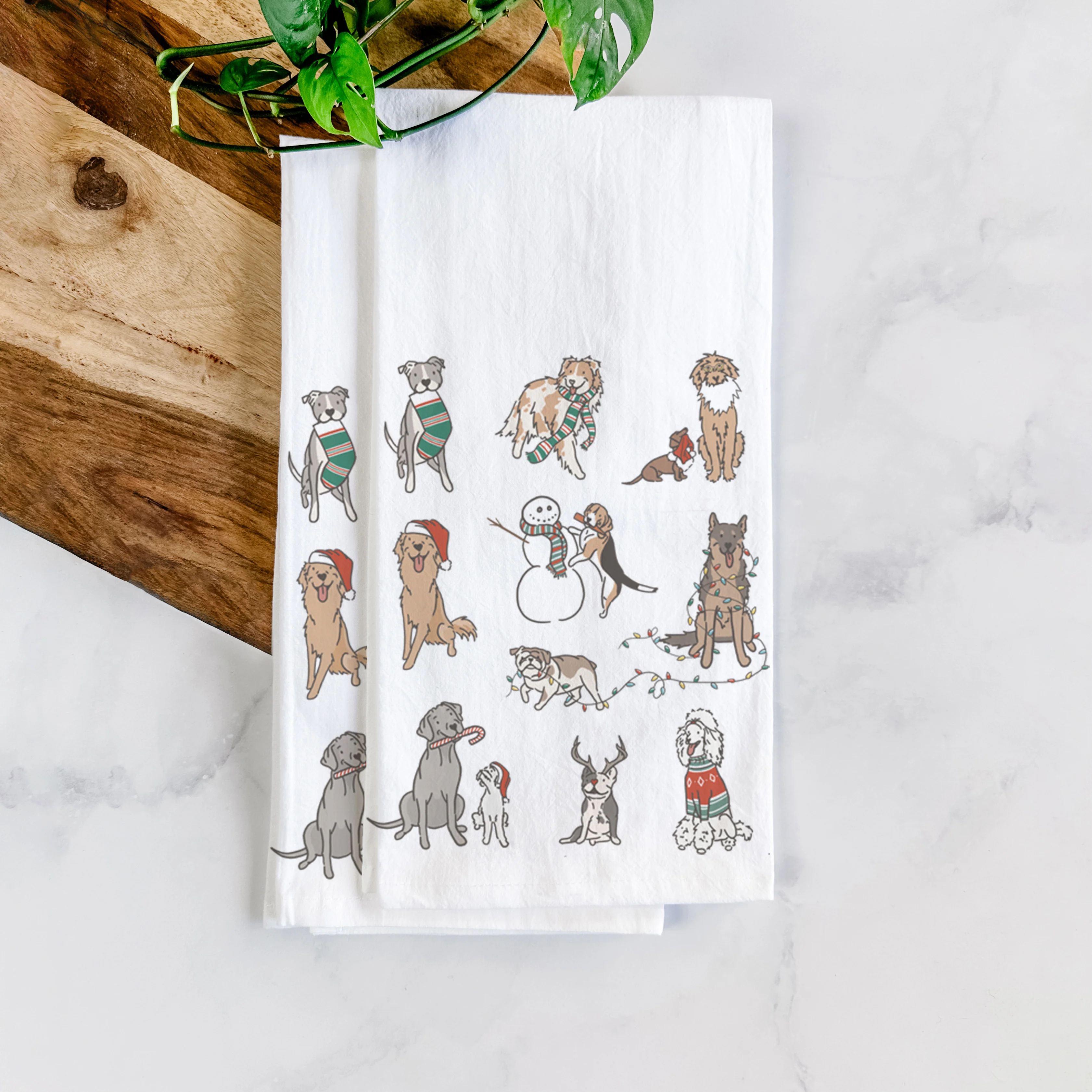 Christmas Pups - Tea Towel - Image 2