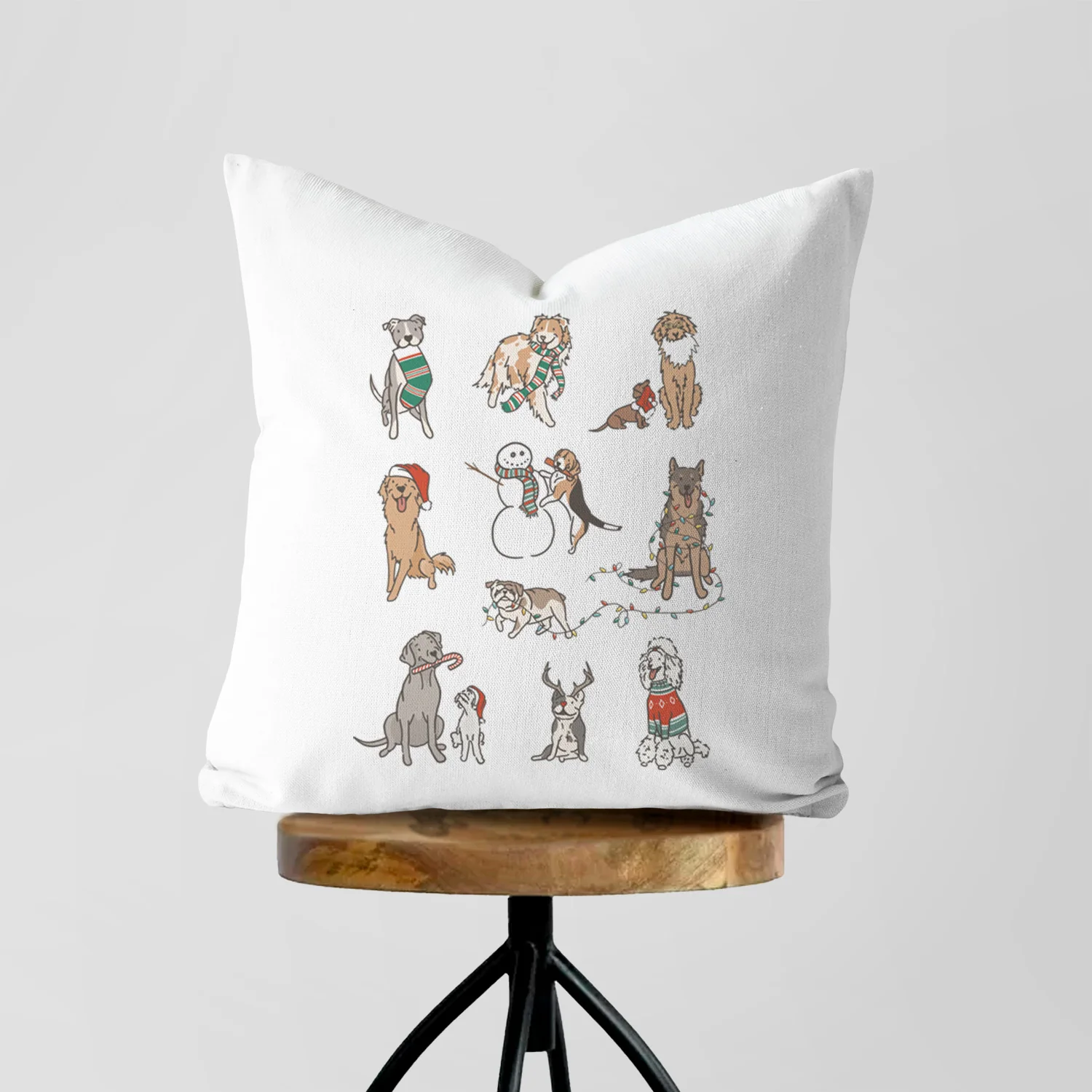 Christmas Pups - Throw Pillow Cover - Image 5