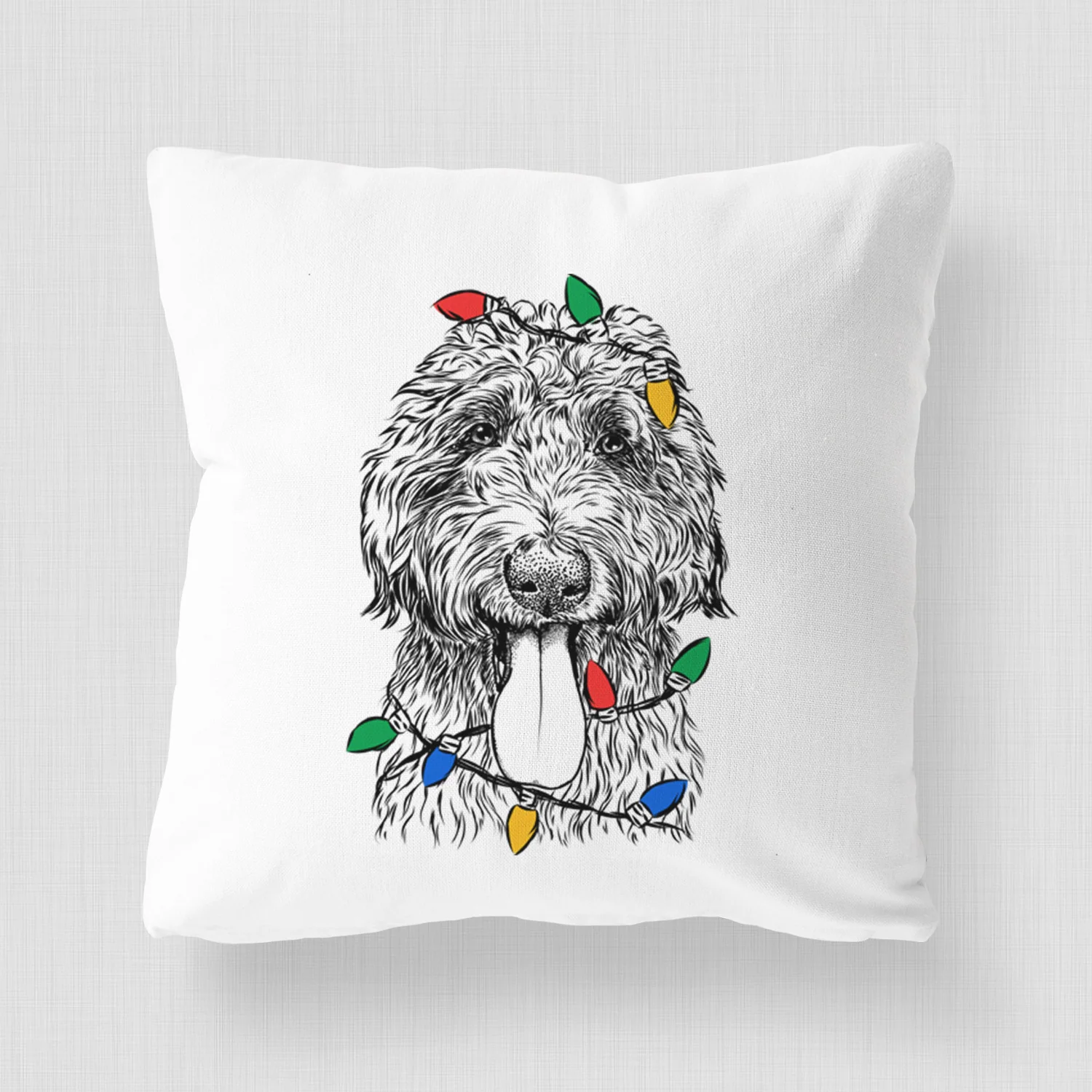 CiCi Paulk the Aussiedoodle - Throw Pillow Cover - Image 4