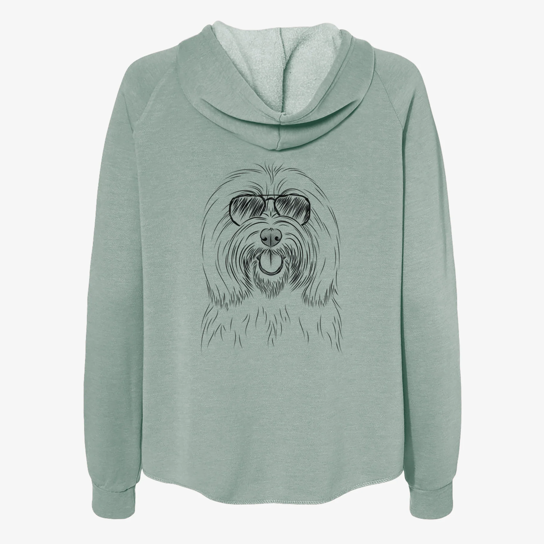 Claude the Coton de Tulear - Women's Cali Wave Zip-Up Sweatshirt - Image 7