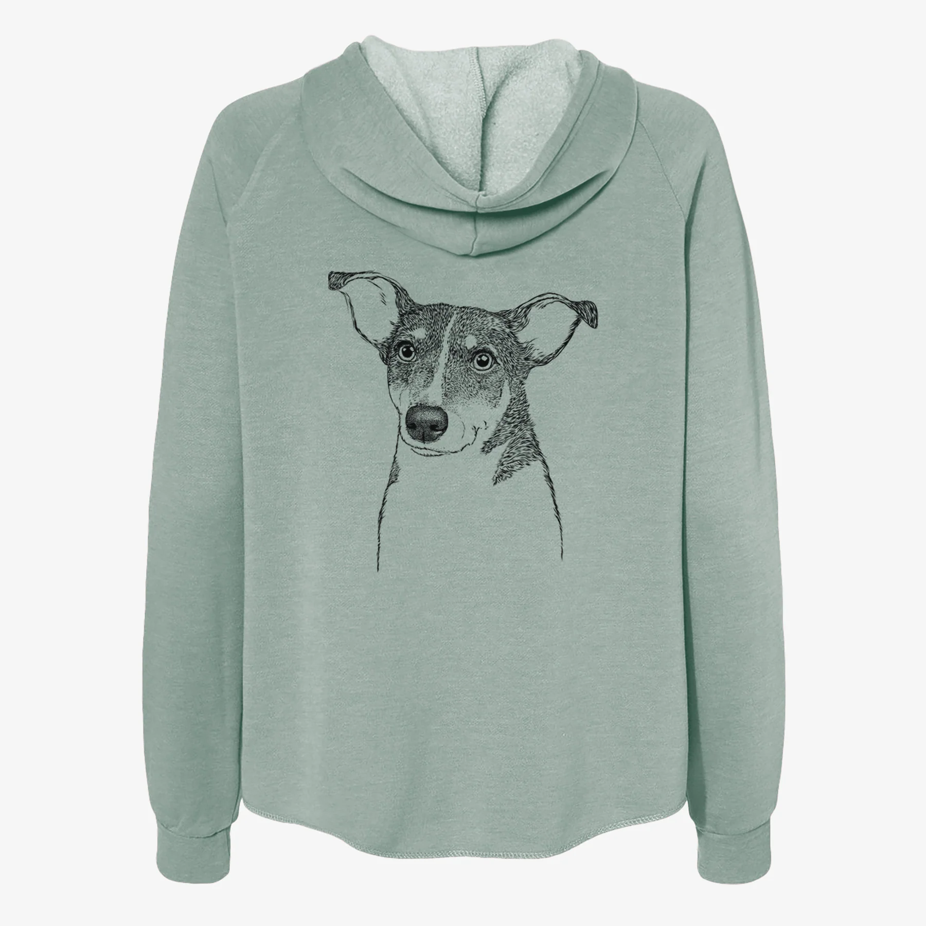 Cleo the Terrier Mix - Women's Cali Wave Zip-Up Sweatshirt - Image 4