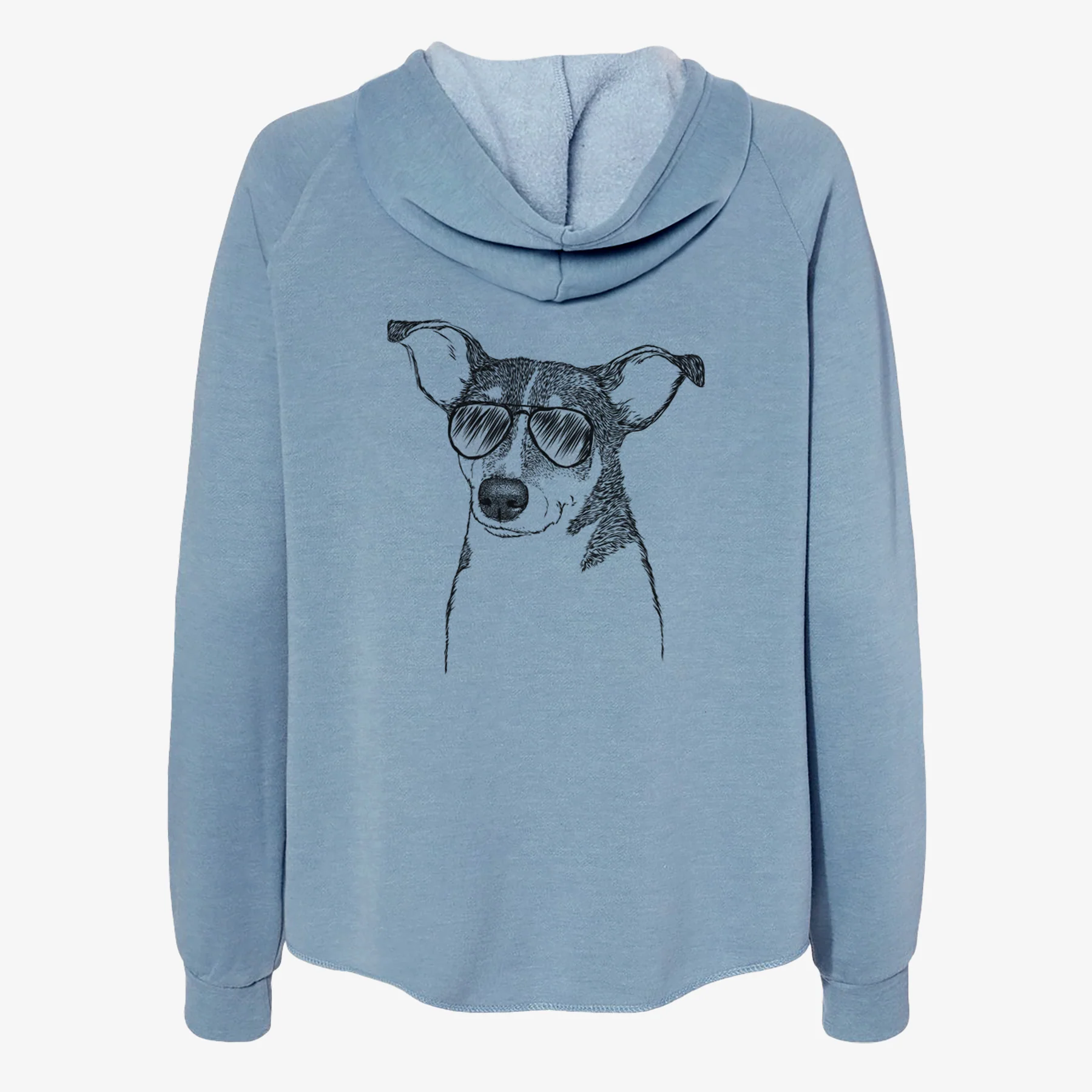 Cleo the Terrier Mix - Women's Cali Wave Zip-Up Sweatshirt - Image 9