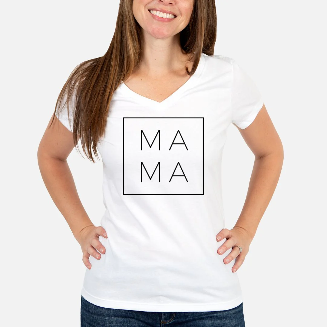 CLOSEOUT - Mama Boxed - Women's V-neck Shirt - Image 4