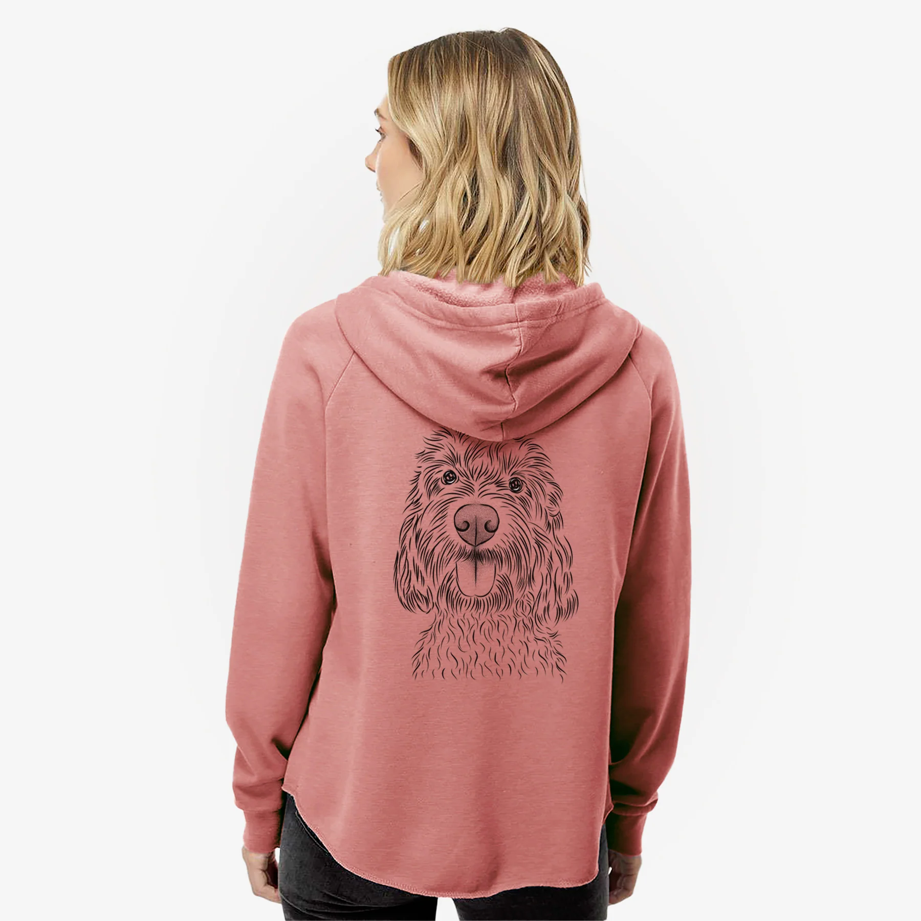 Clover the Cockapoo - Women's Cali Wave Zip-Up Sweatshirt - Image 5
