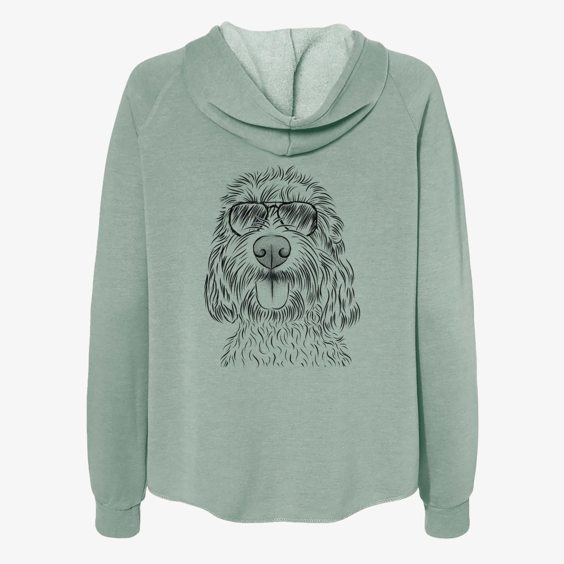 Clover the Cockapoo - Women's Cali Wave Zip-Up Sweatshirt - Image 7
