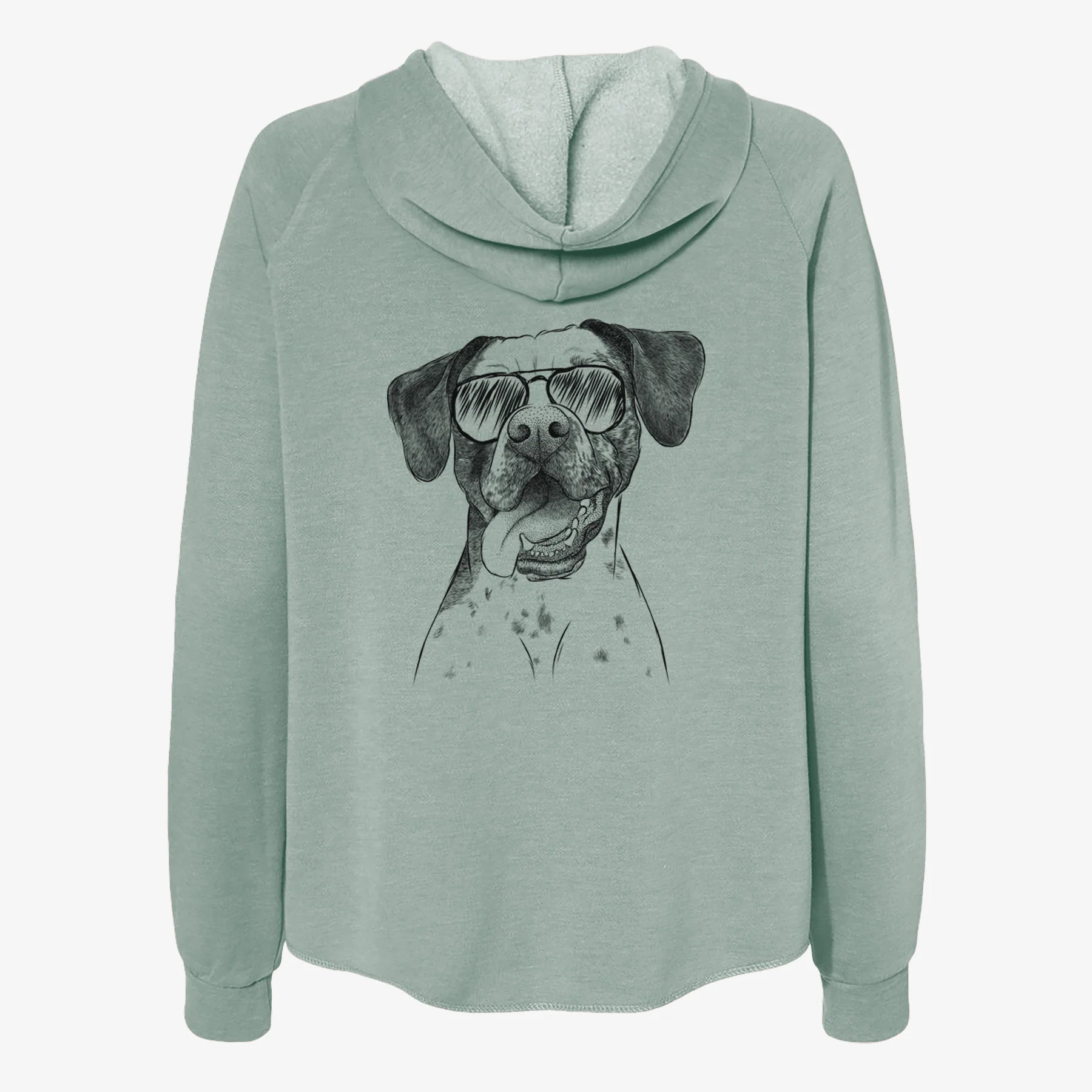 Cola the Catahoula - Women's Cali Wave Zip-Up Sweatshirt - Image 7