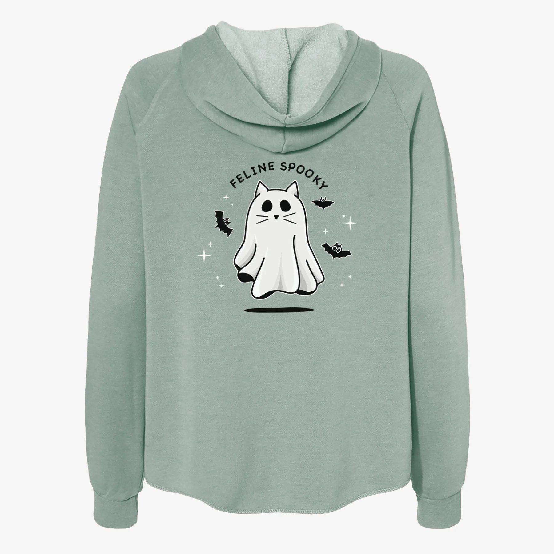 Vibrant Feline Spooky - Women's Cali Wave Zip-Up Sweatshirt - Image 7
