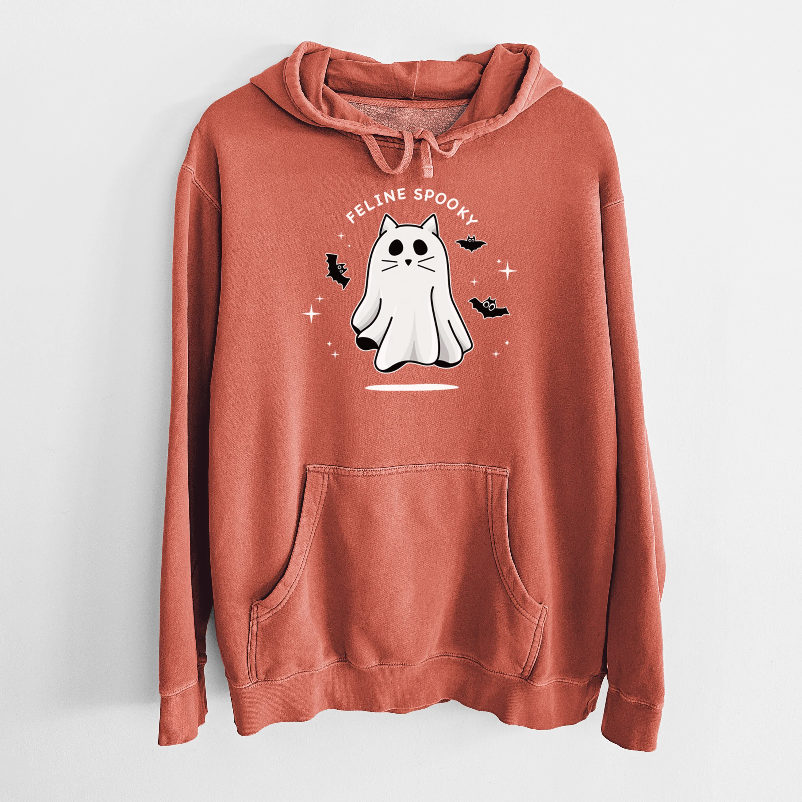 Vibrant Feline Spooky - Unisex Pigment Dyed Hoodie - Image 10