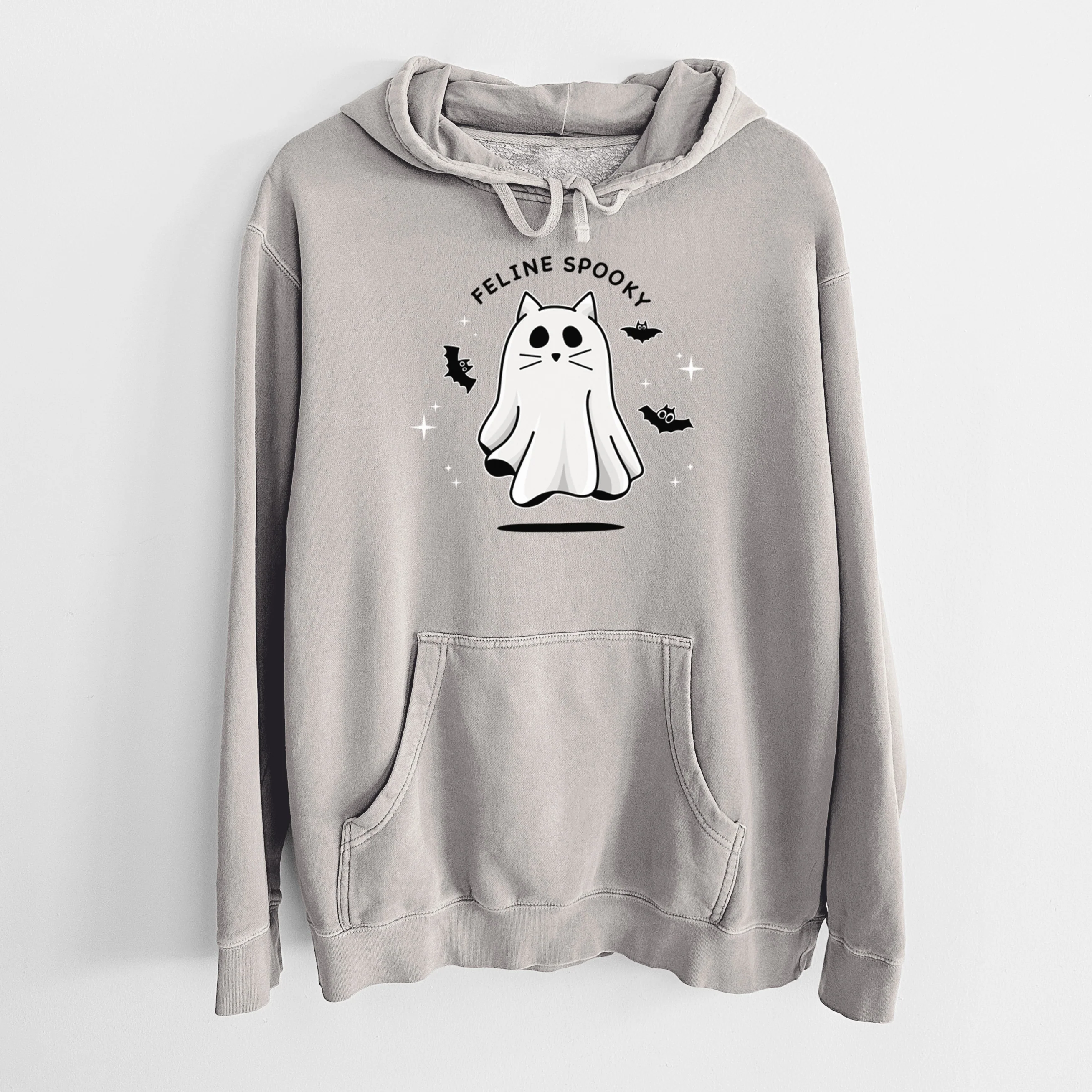 Vibrant Feline Spooky - Unisex Pigment Dyed Hoodie - Image 6