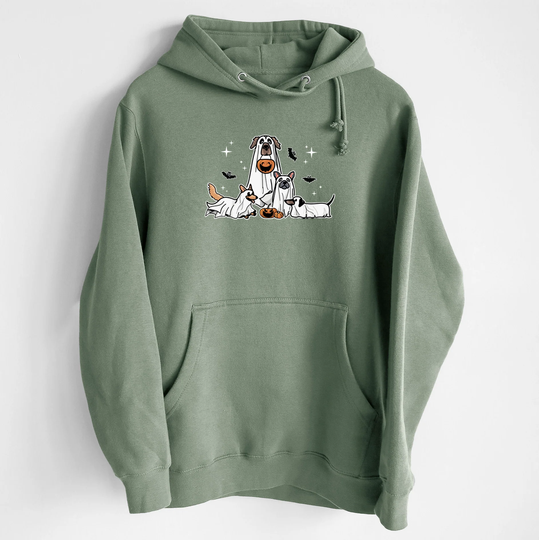 Vibrant Ghost Pups - Heavyweight Fleece Hoodie - Image 7