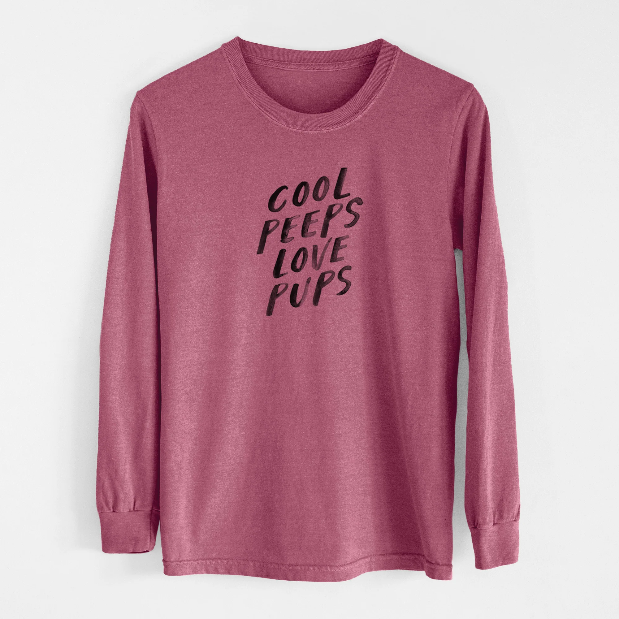 Cool Peeps Love Pups - Men's Heavyweight 100% Cotton Long Sleeve - Image 11