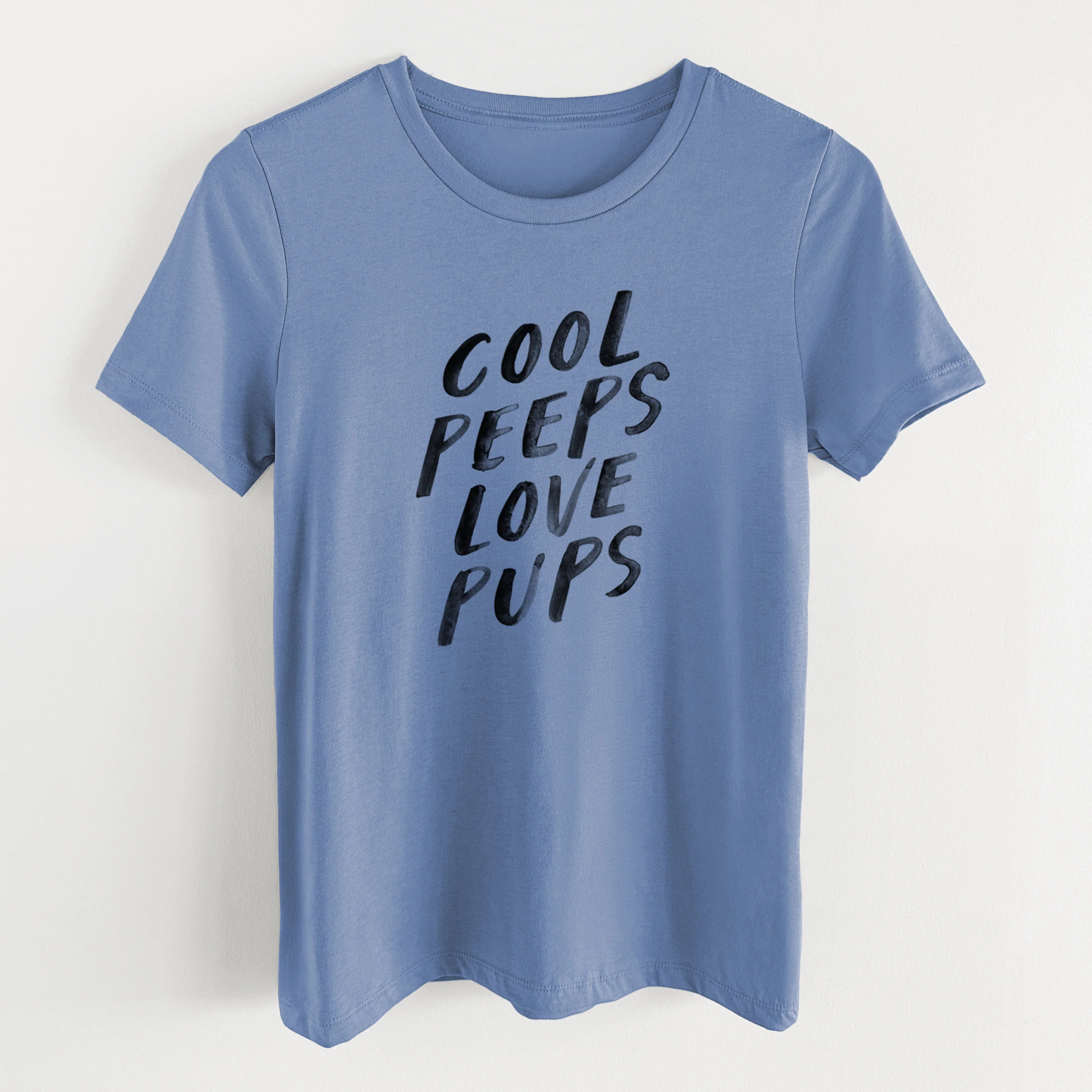 Cool Peeps Love Pups - Women's Lightweight Relaxed Fit 100% Cotton Crewneck - Image 8