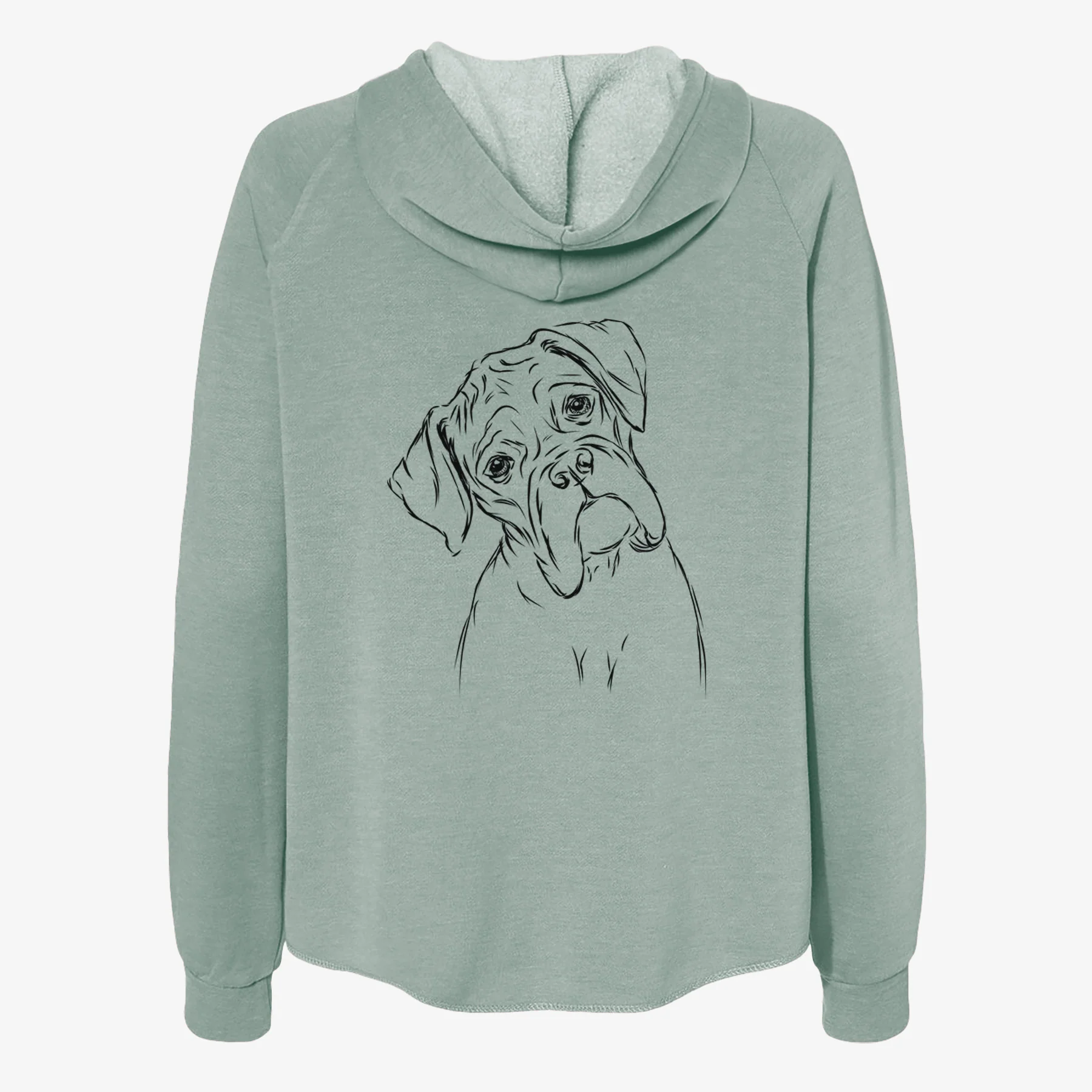 Cooper the Boxer - Women's Cali Wave Zip-Up Sweatshirt - Image 4