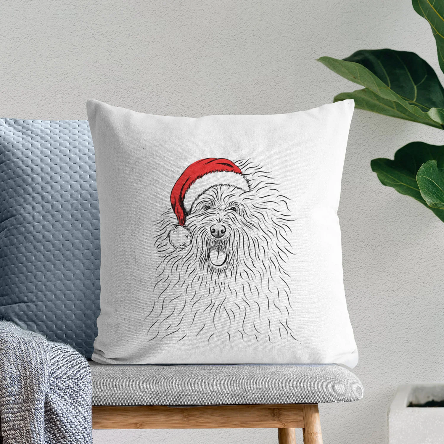 Cozie the Old English Sheepdog - Throw Pillow Cover - Image 10
