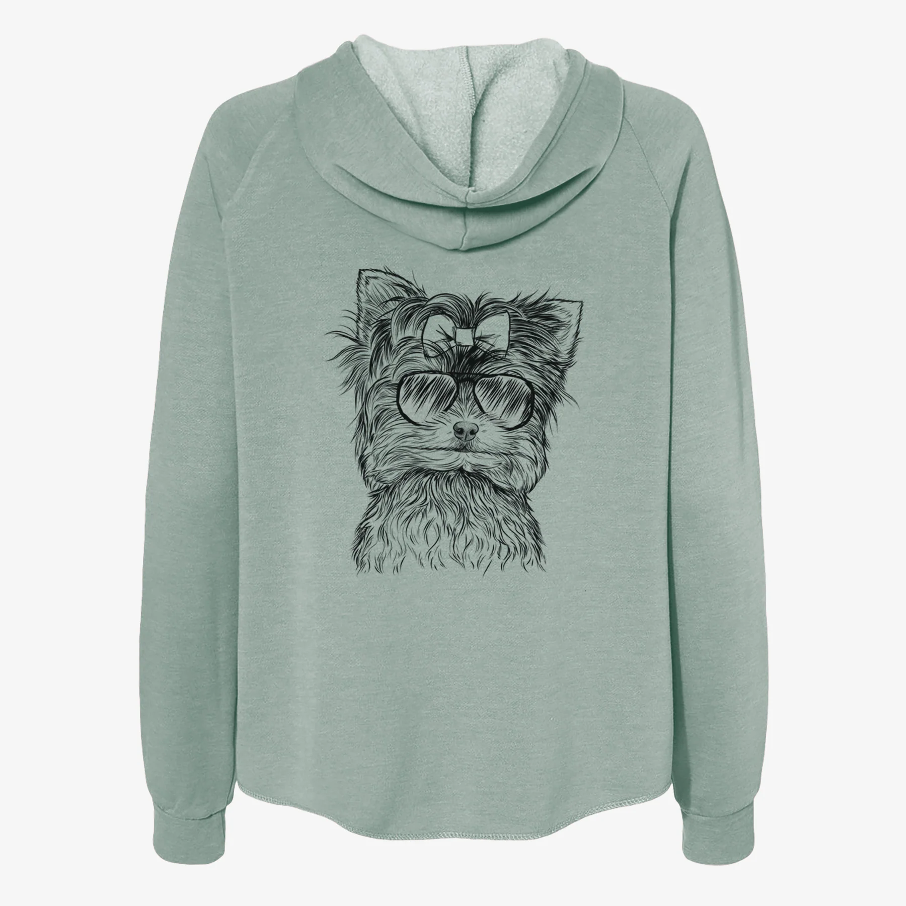 Cricket the Biewer Terrier - Women's Cali Wave Zip-Up Sweatshirt - Image 7