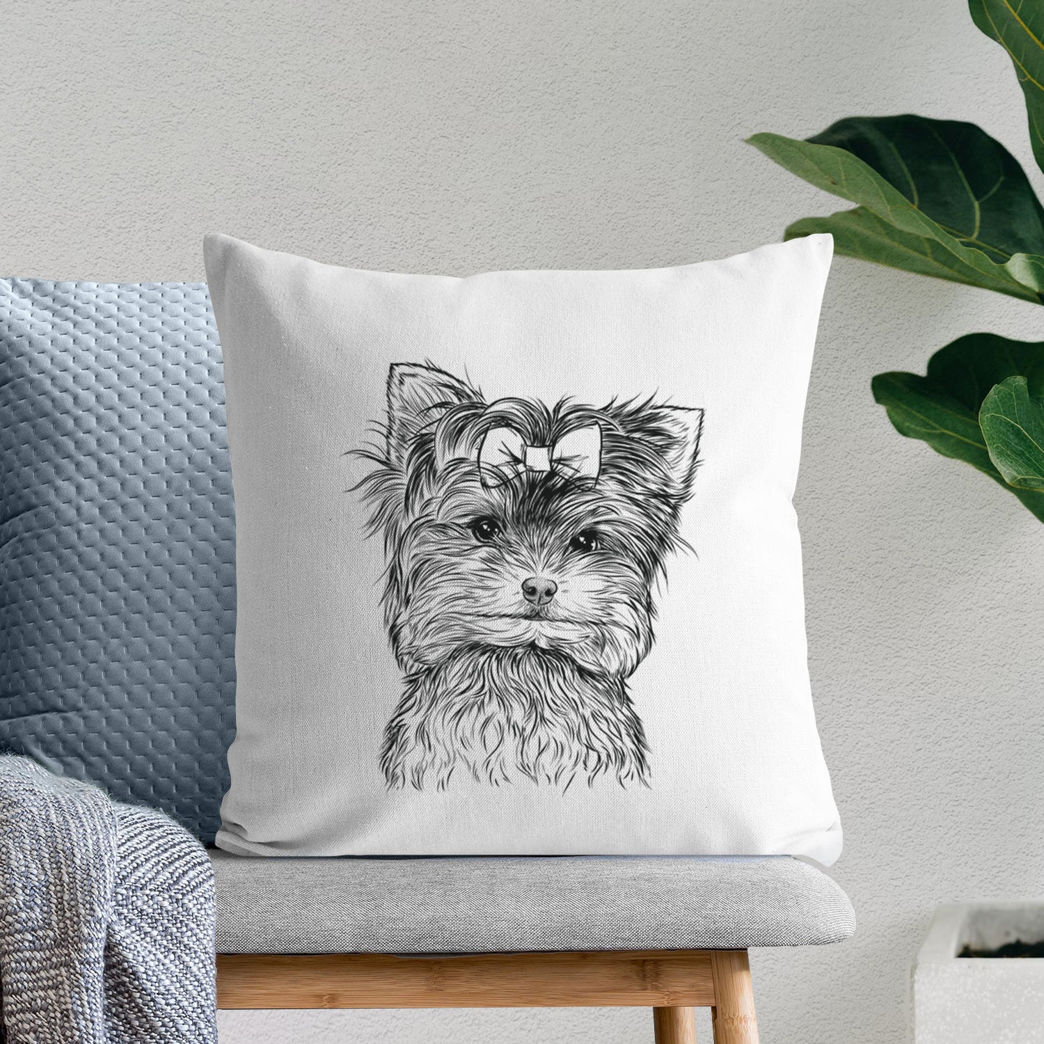 Cricket the Biewer Terrier - Throw Pillow Cover - Image 6