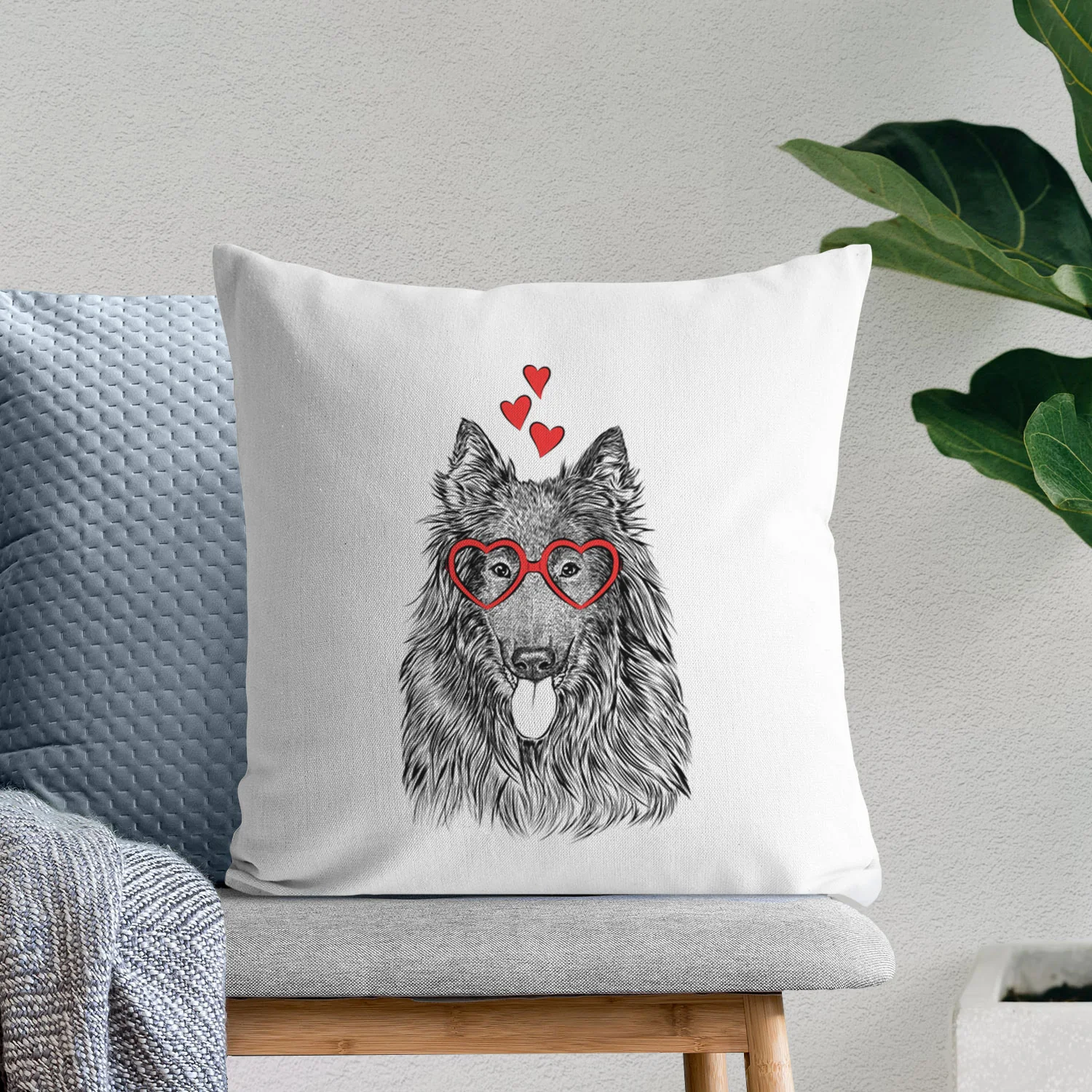 Daan the Belgian Shepherd - Throw Pillow Cover - Image 7