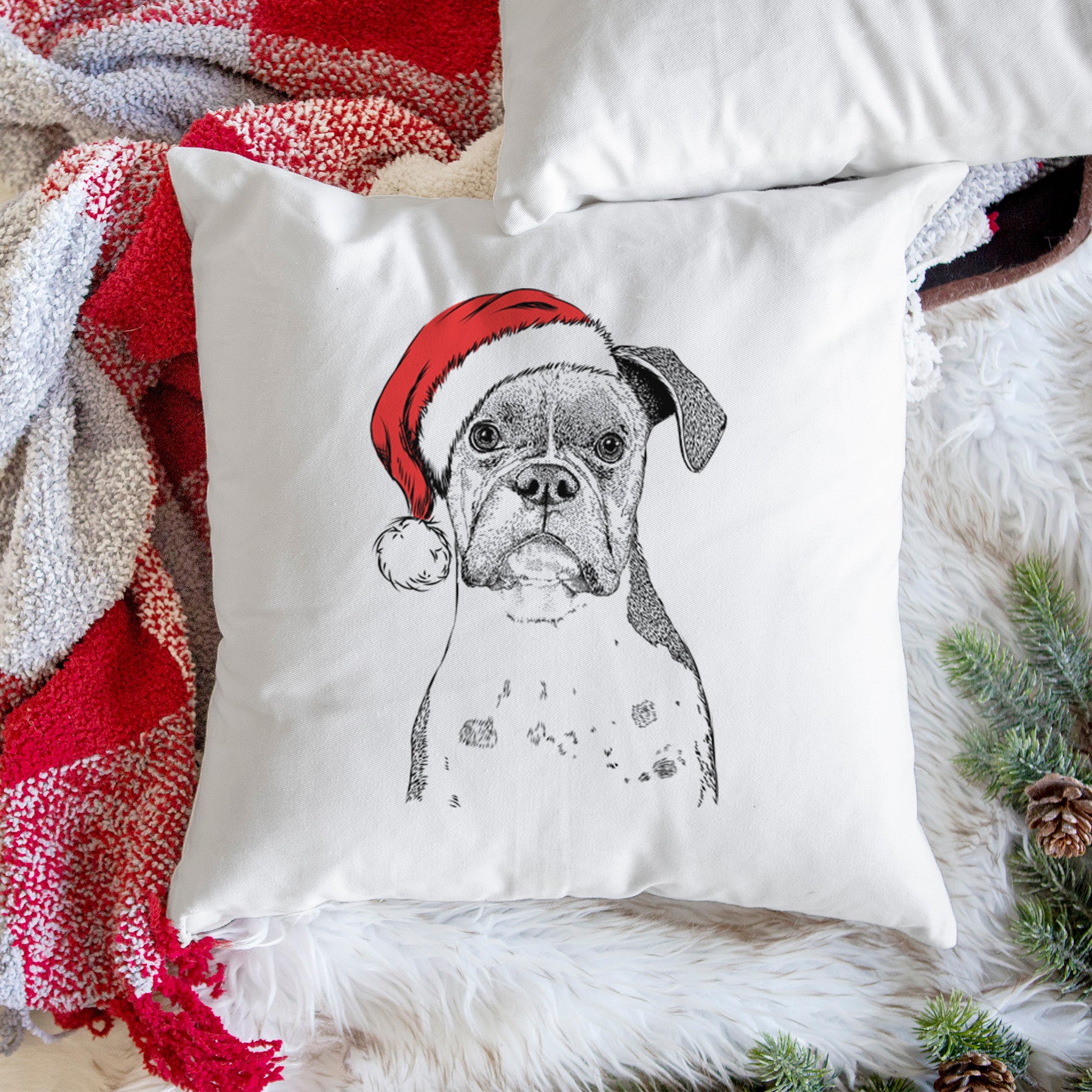 Daisy the Boxer - Throw Pillow Cover - Image 3