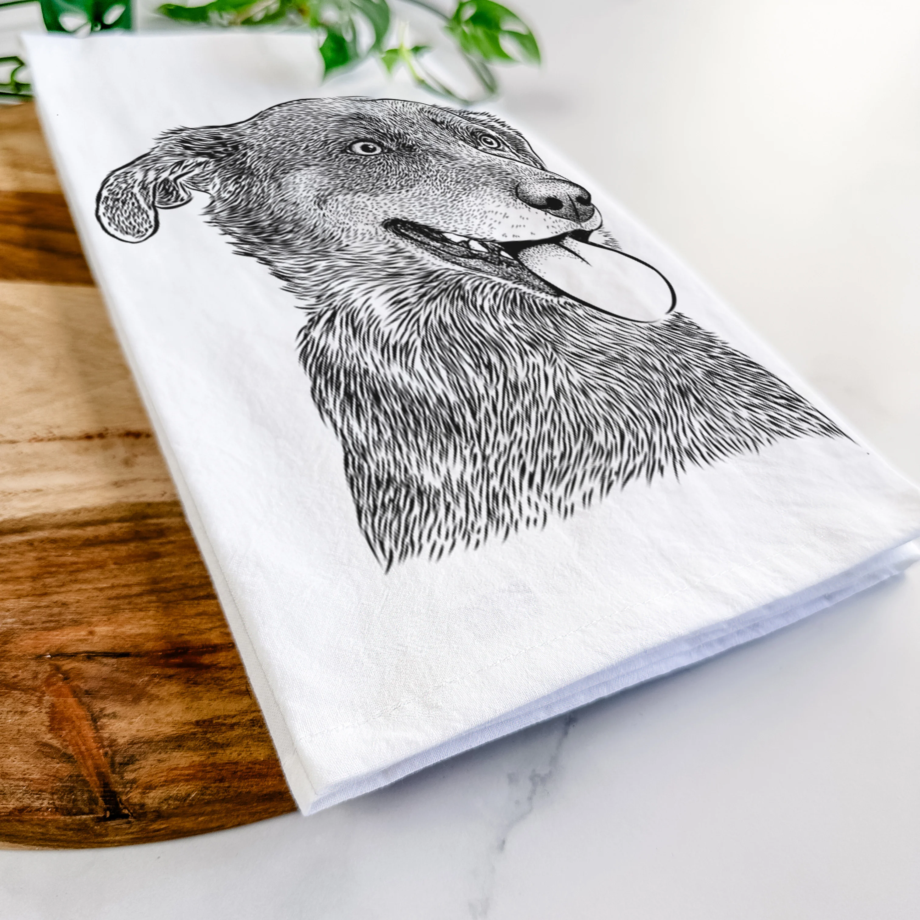 Daisy the Australian Shepherd Mix Tea Towel - Image 5