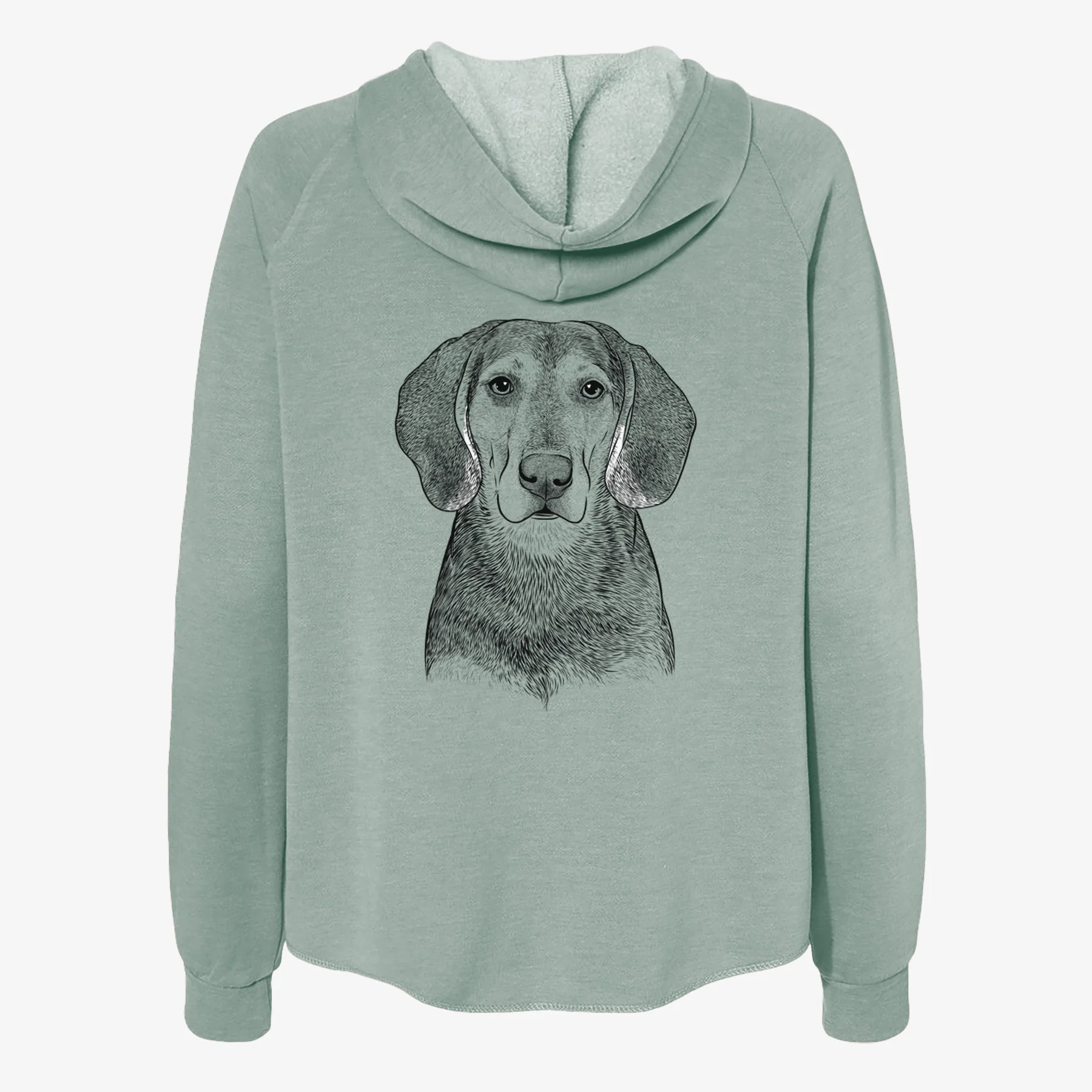 Daisy the Hound Mix - Women's Cali Wave Zip-Up Sweatshirt - Image 4