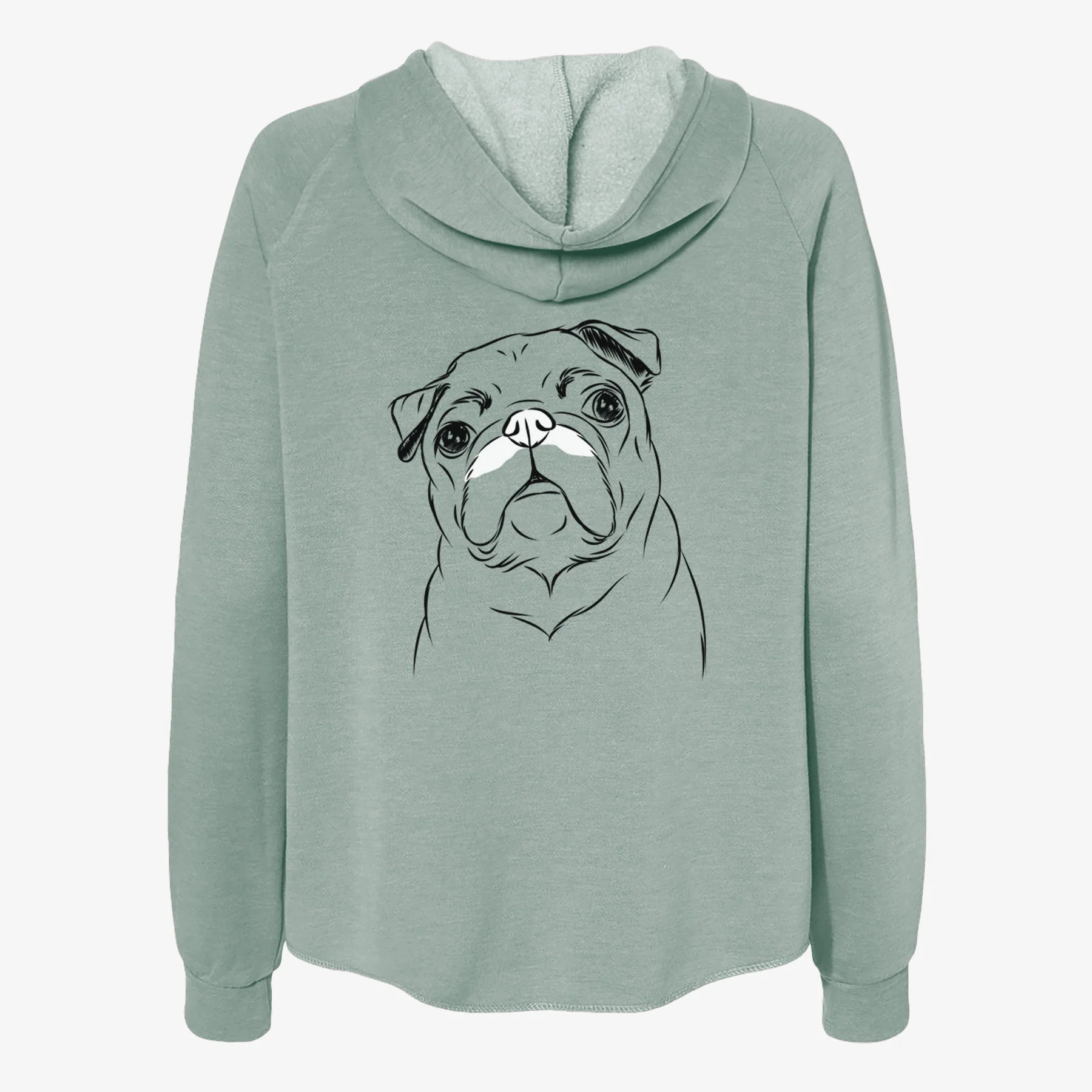 Darling Chloe the Pug - Women's Cali Wave Zip-Up Sweatshirt - Image 4