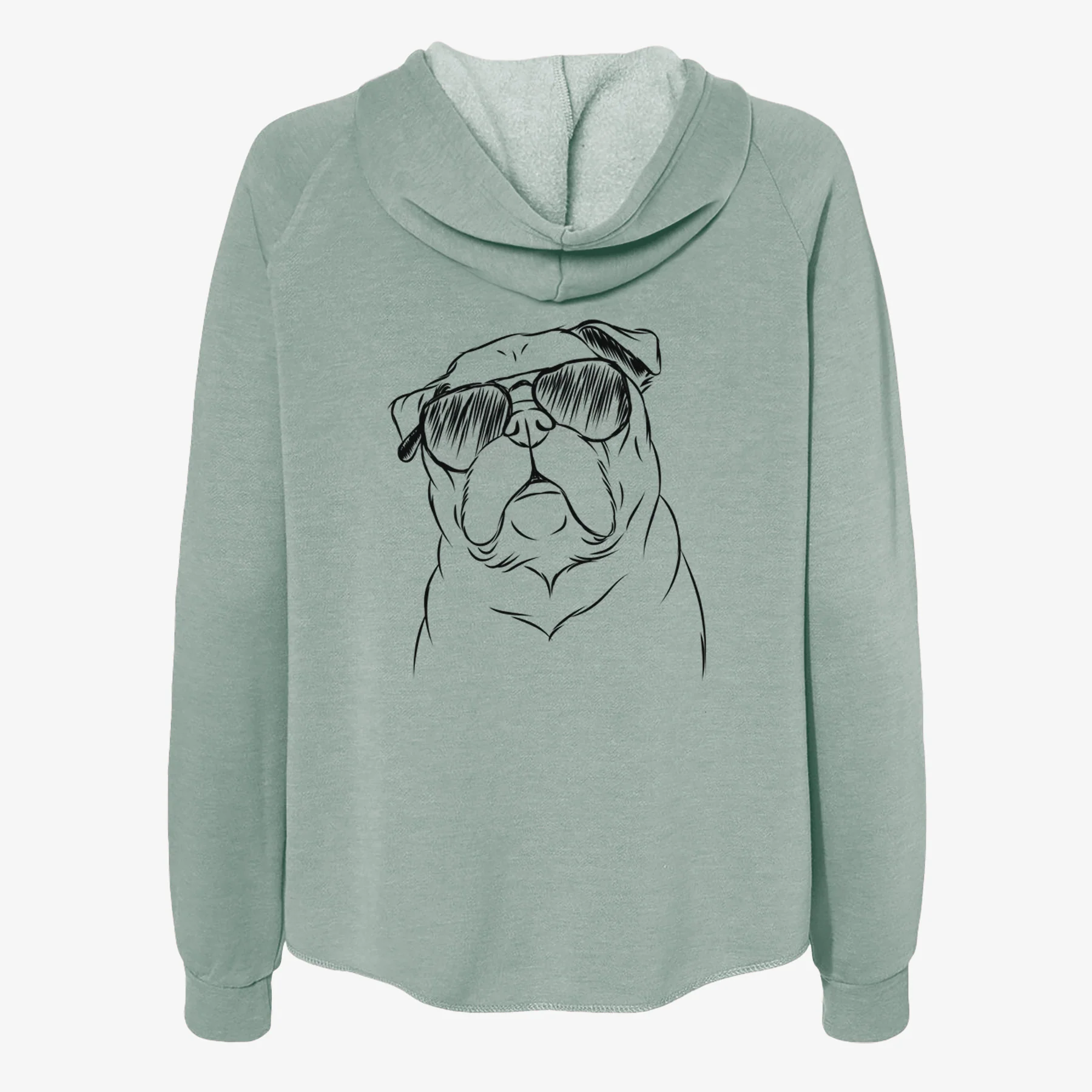 Darling Chloe the Pug - Women's Cali Wave Zip-Up Sweatshirt - Image 7