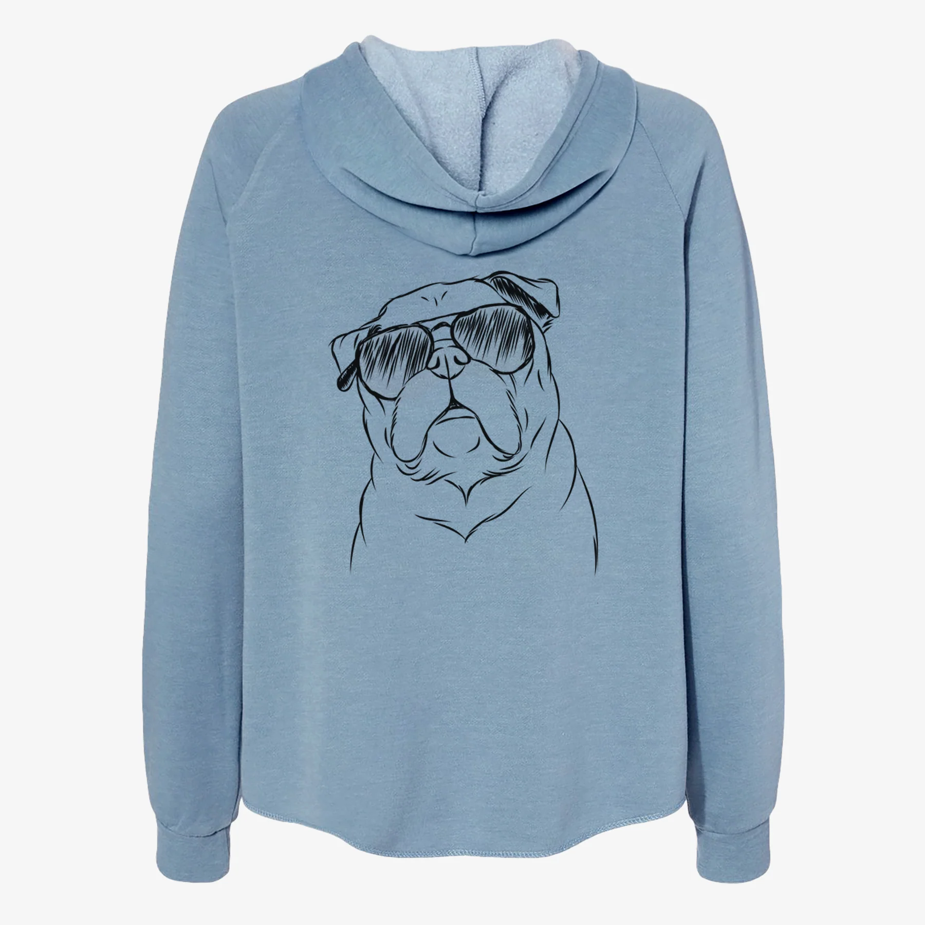 Darling Chloe the Pug - Women's Cali Wave Zip-Up Sweatshirt - Image 9