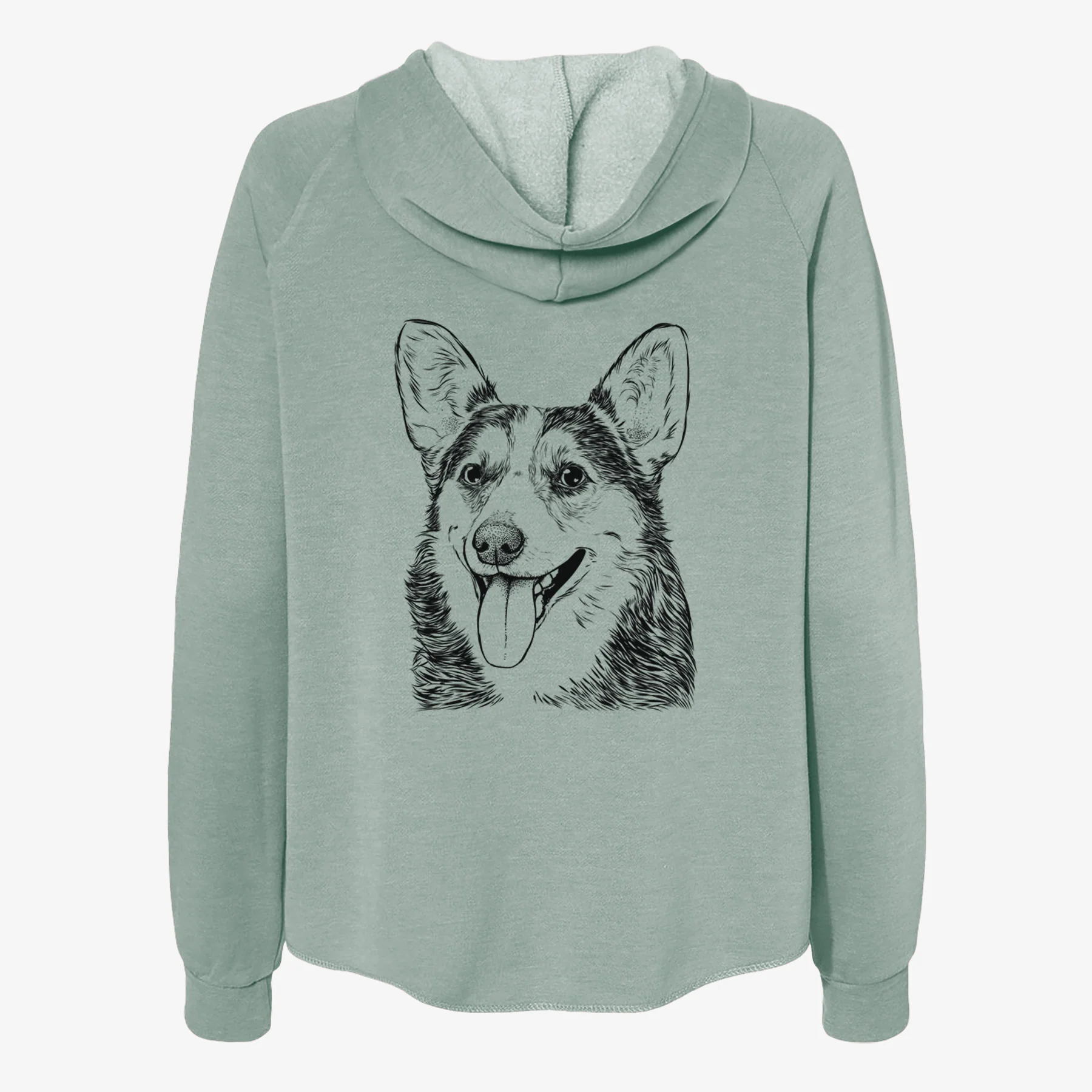 Darma the Corgi - Women's Cali Wave Zip-Up Sweatshirt - Image 4
