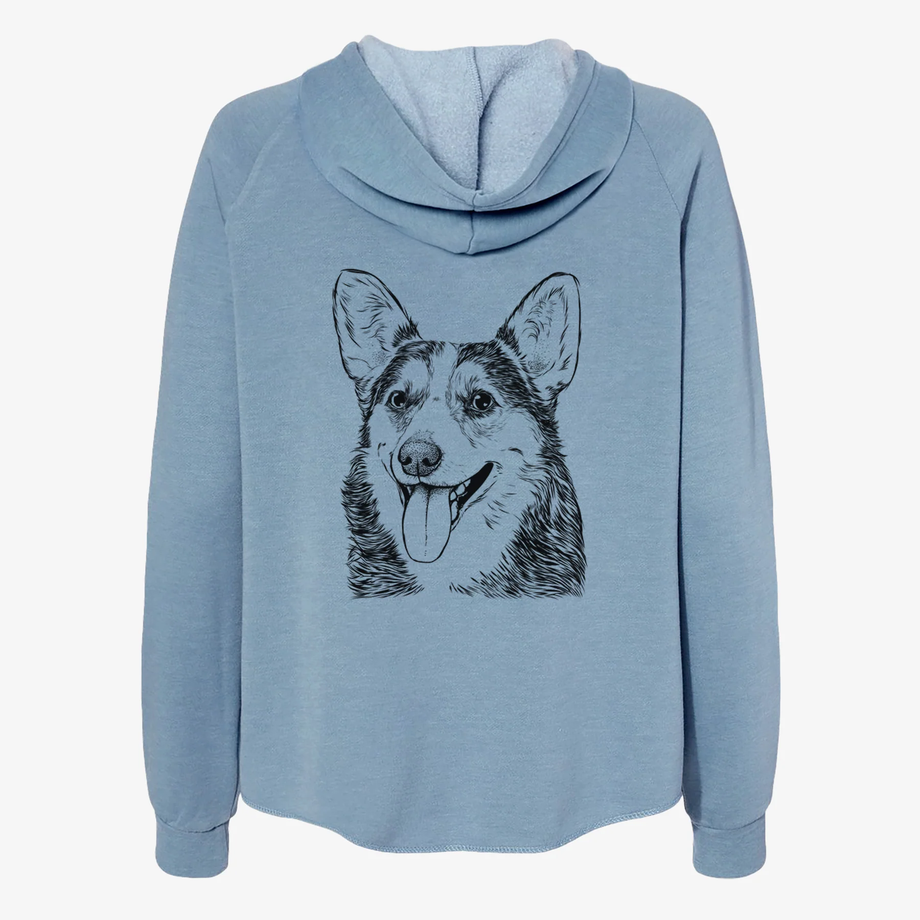 Darma the Corgi - Women's Cali Wave Zip-Up Sweatshirt - Image 6
