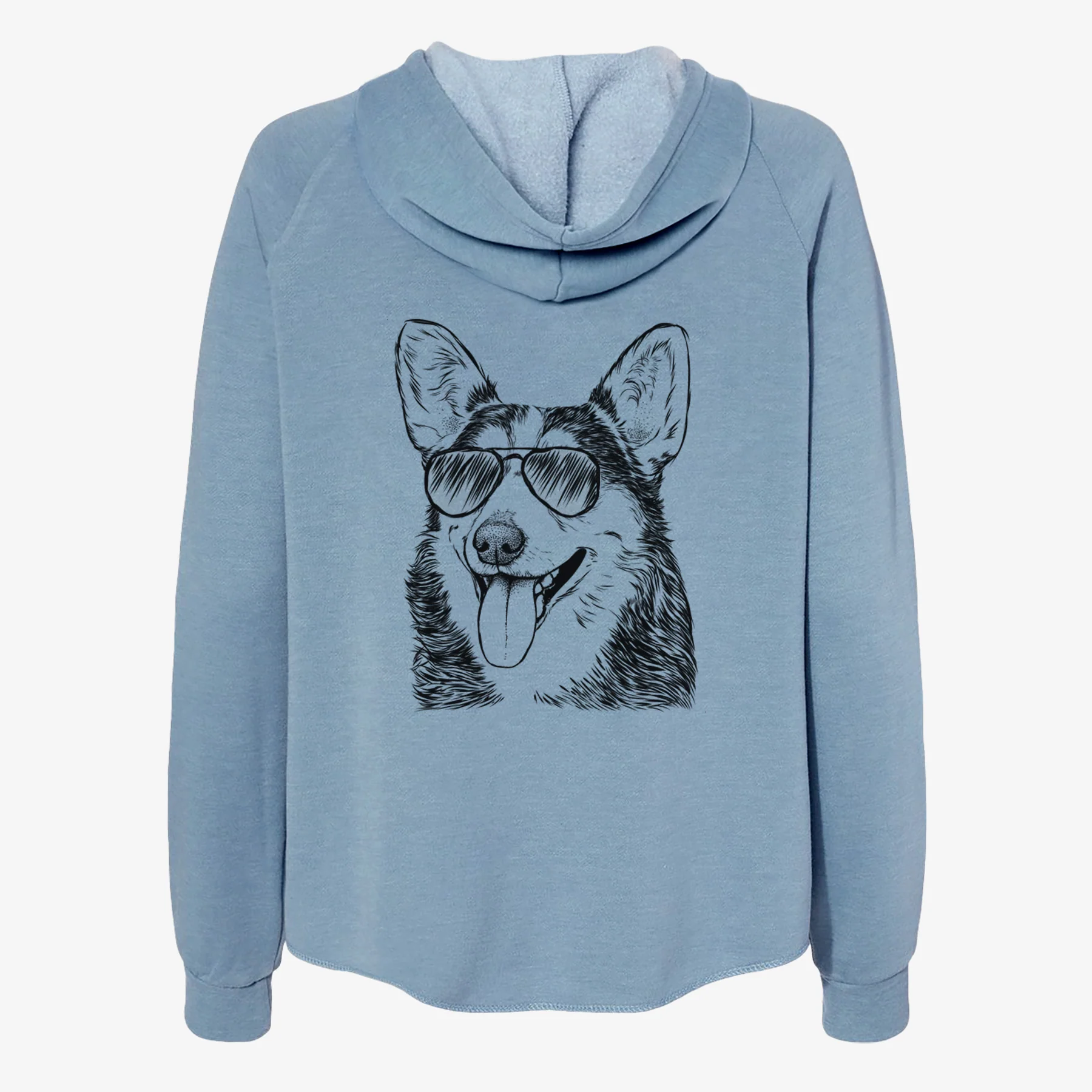 Darma the Corgi - Women's Cali Wave Zip-Up Sweatshirt - Image 9