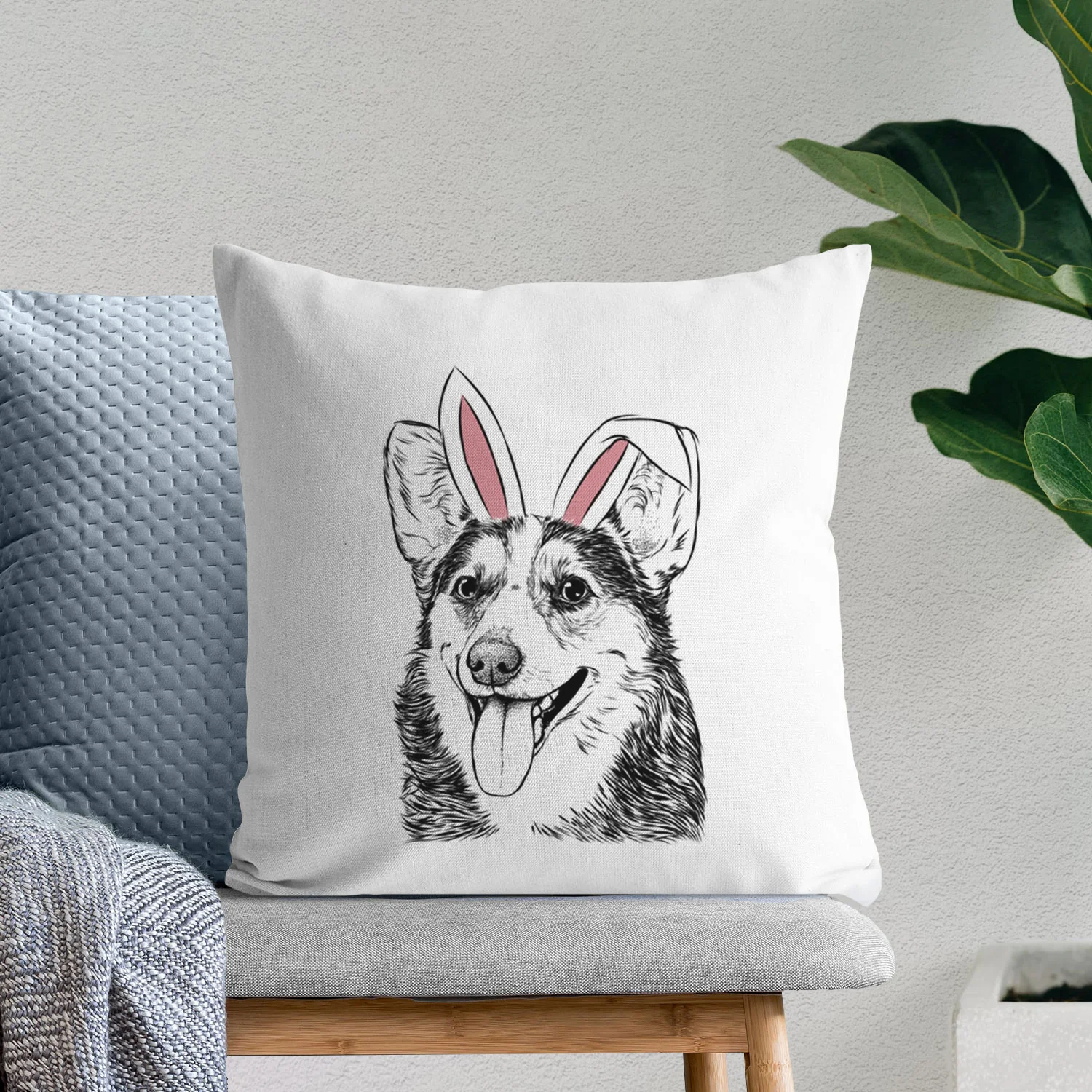 Darma the Corgi - Throw Pillow Cover - Image 11