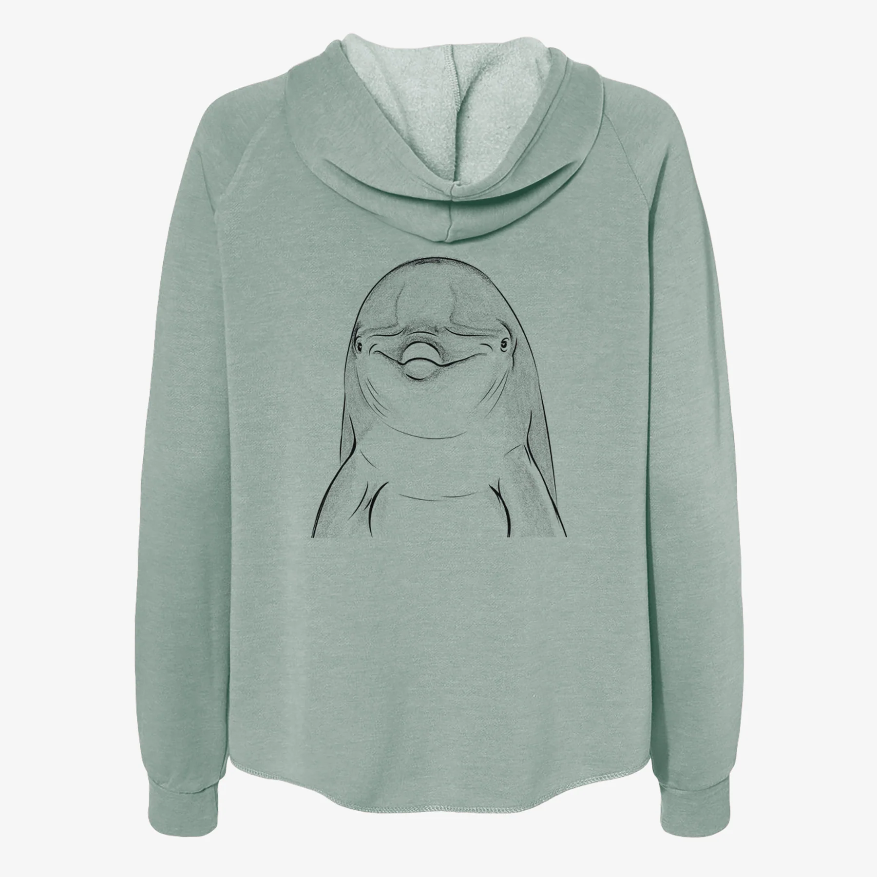 Dave the Dolphin - Women's Cali Wave Zip-Up Sweatshirt - Image 4