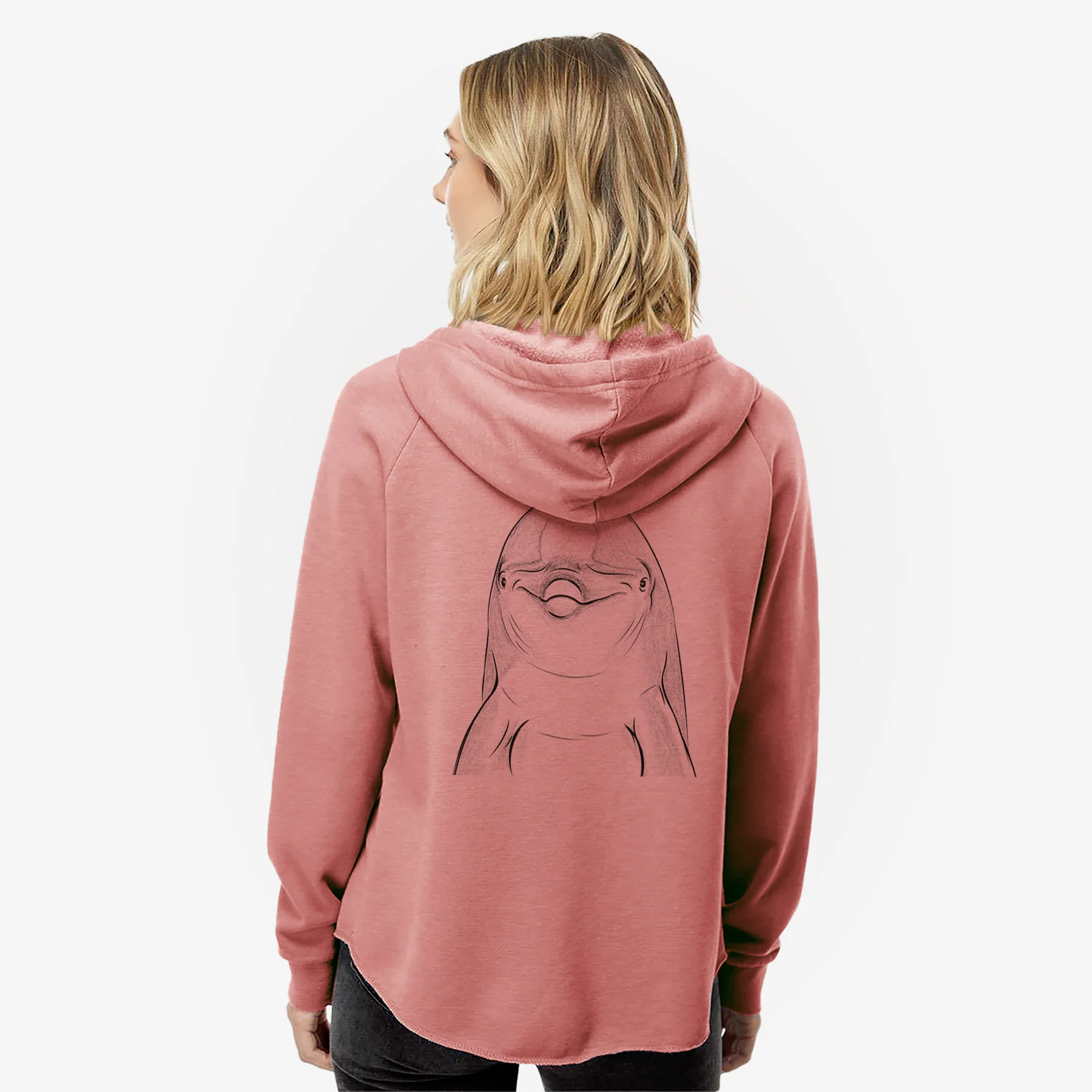 Dave the Dolphin - Women's Cali Wave Zip-Up Sweatshirt - Image 5
