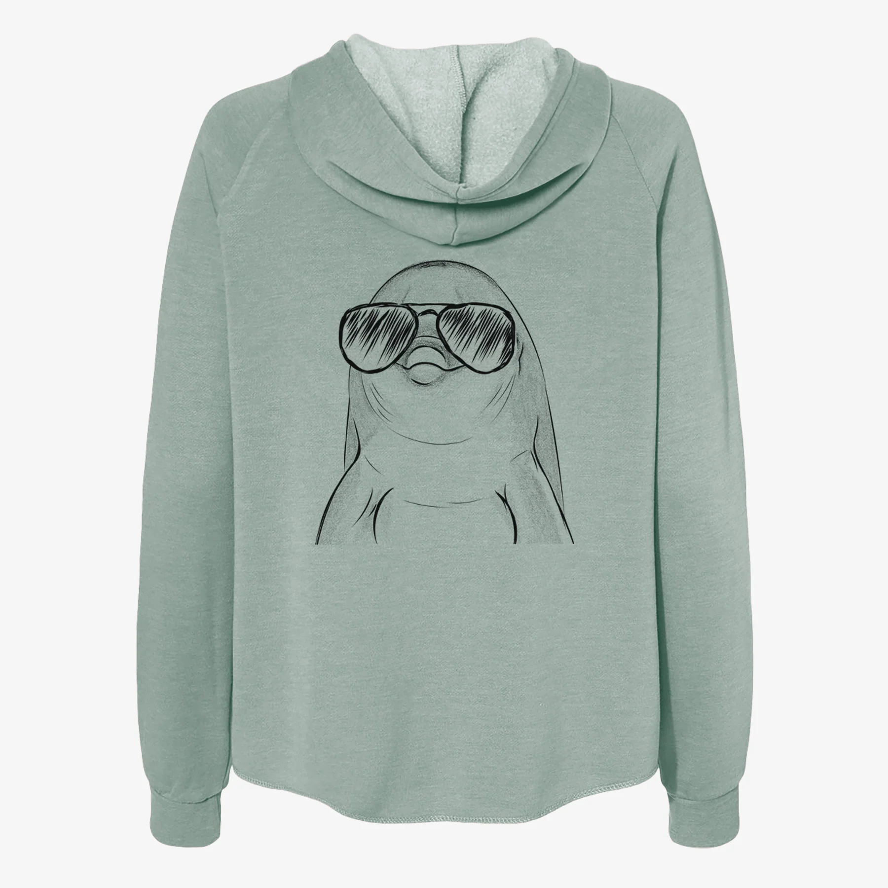 Dave the Dolphin - Women's Cali Wave Zip-Up Sweatshirt - Image 7