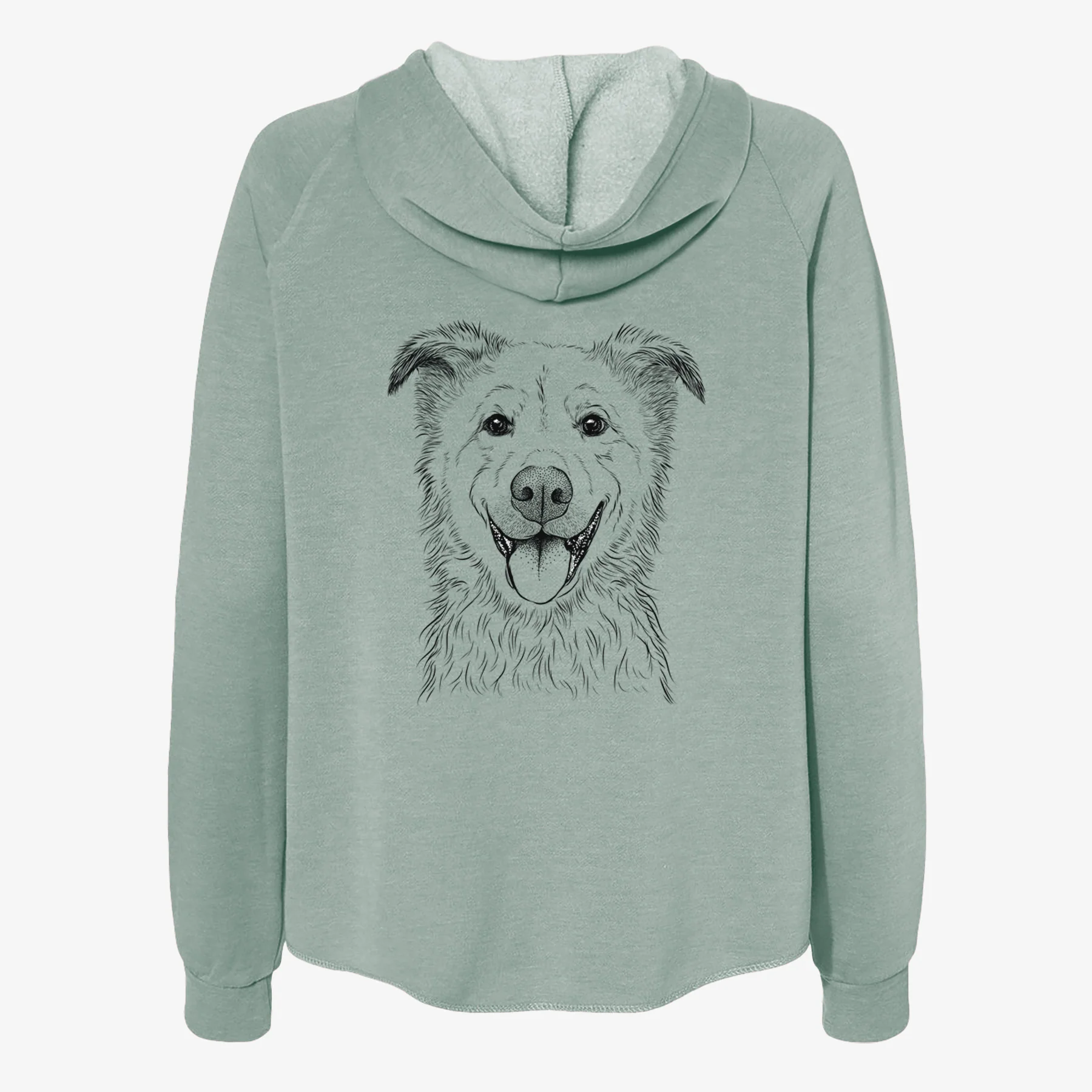 Dawson the Mixed Breed - Women's Cali Wave Zip-Up Sweatshirt - Image 4