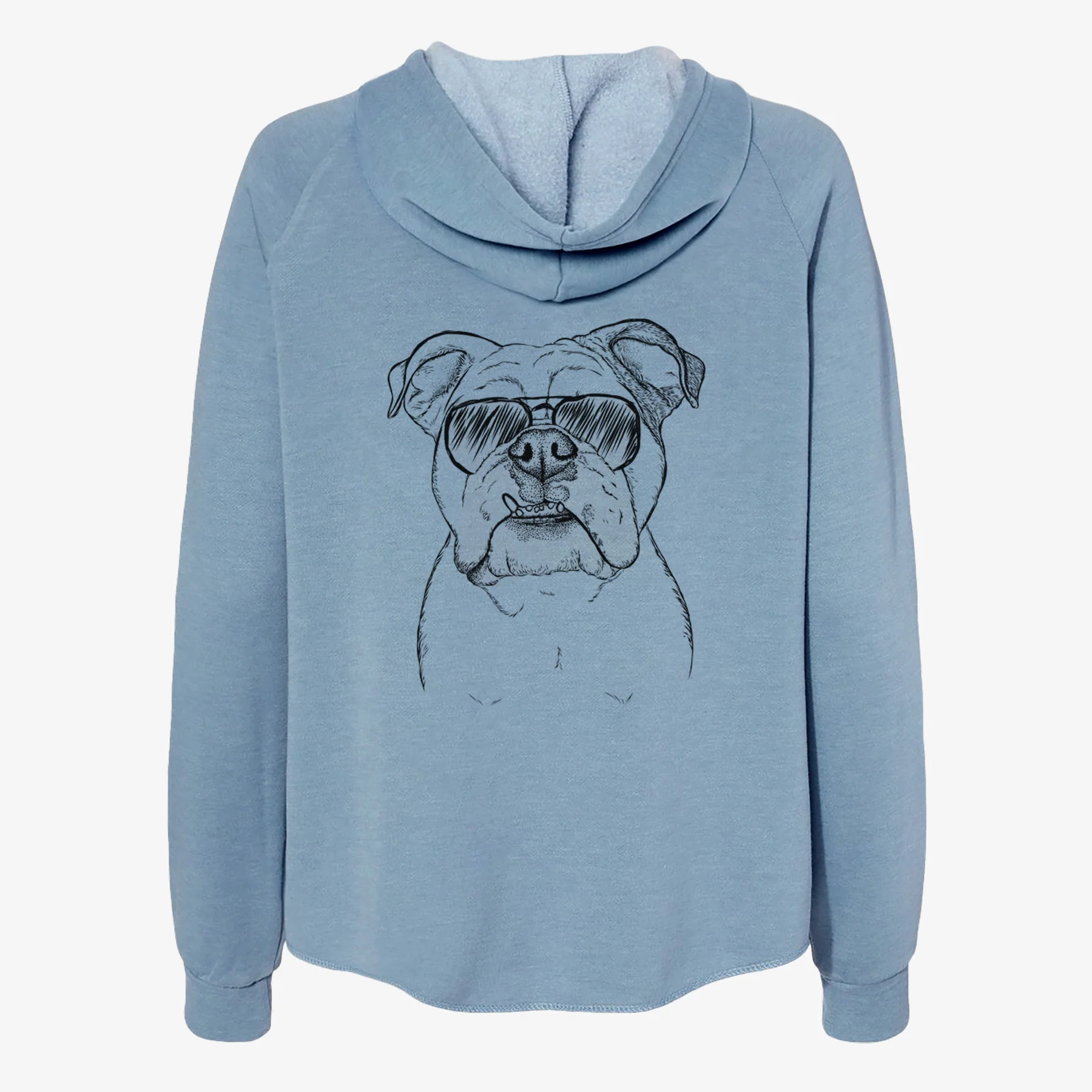 Dazy the English Bulldog - Women's Cali Wave Zip-Up Sweatshirt - Image 9