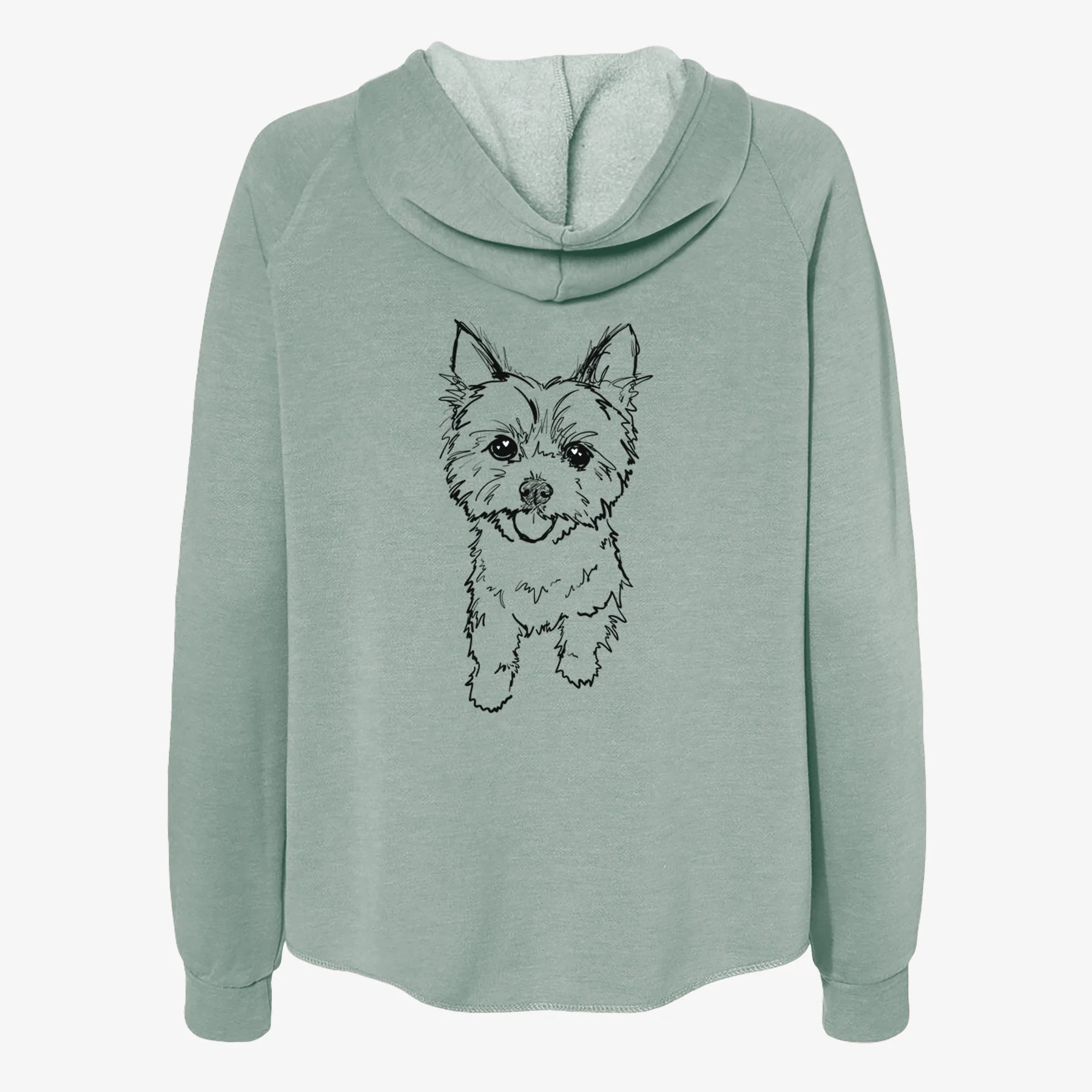 Doodled Axl the Yorkshire Terrier - Women's Cali Wave Zip-Up Sweatshirt - Image 4