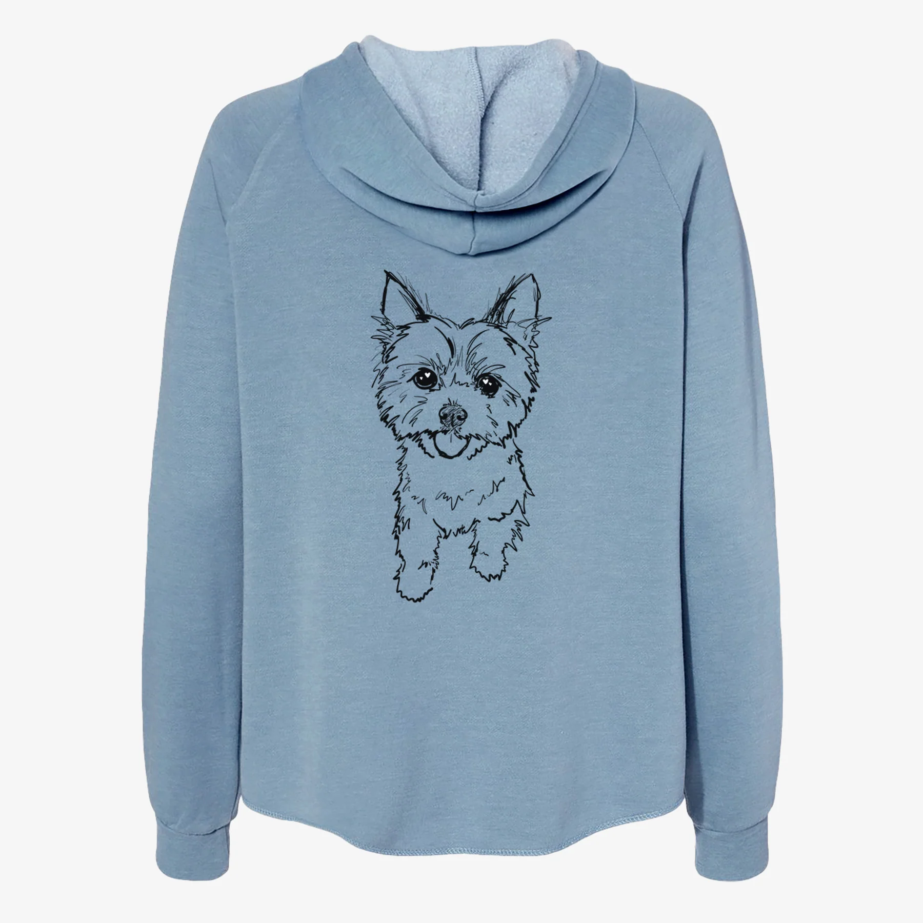Doodled Axl the Yorkshire Terrier - Women's Cali Wave Zip-Up Sweatshirt - Image 6