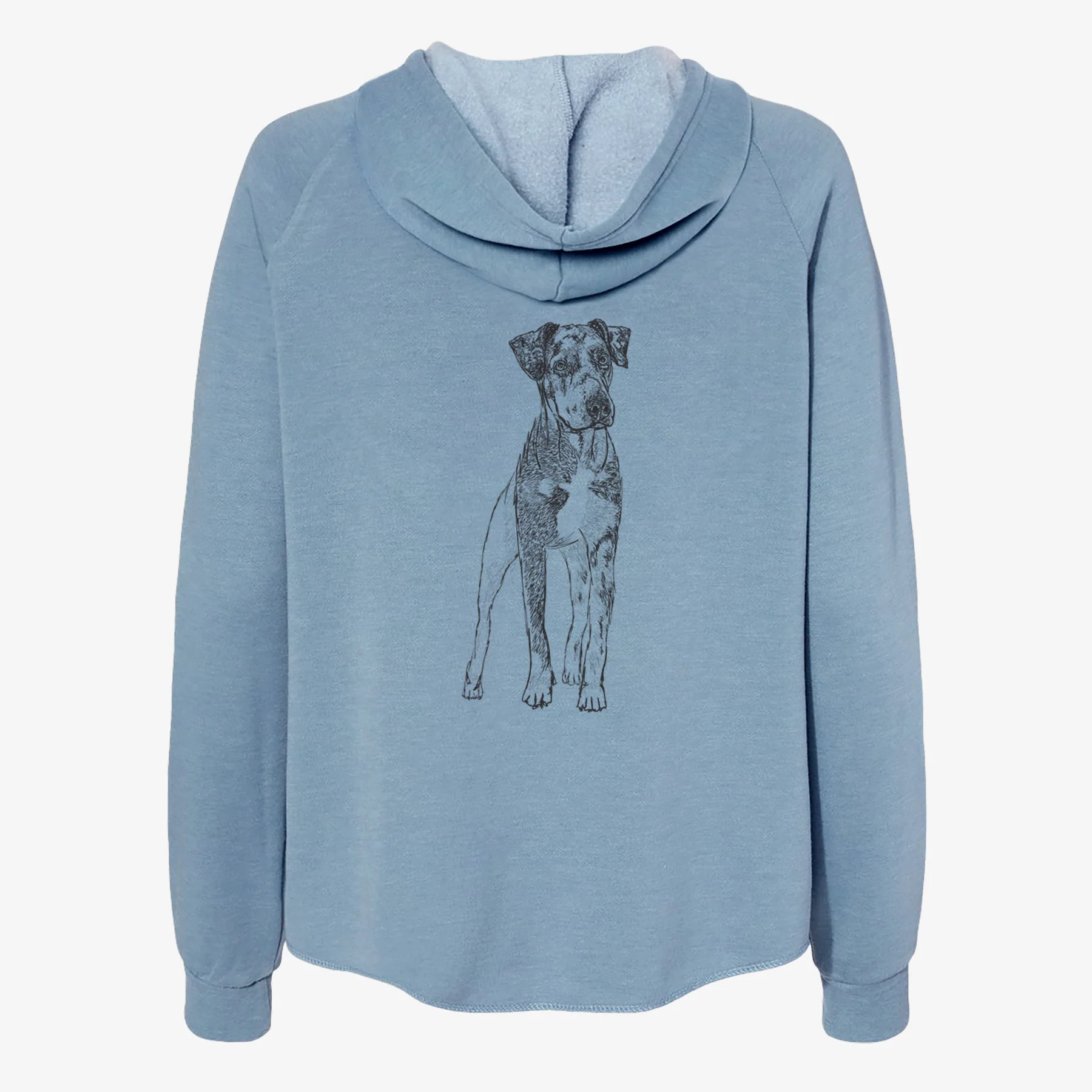 Doodled Bane the Catahoula - Women's Cali Wave Zip-Up Sweatshirt - Image 6