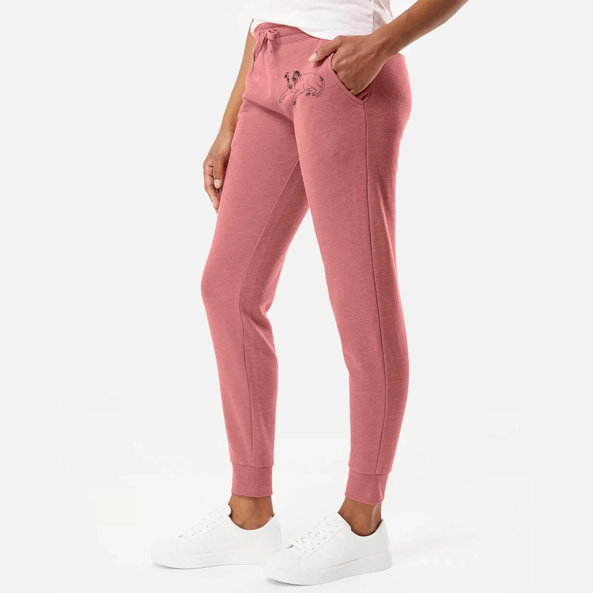 Doodled Bella the Pitbull - Women's Cali Wave Joggers - Image 3