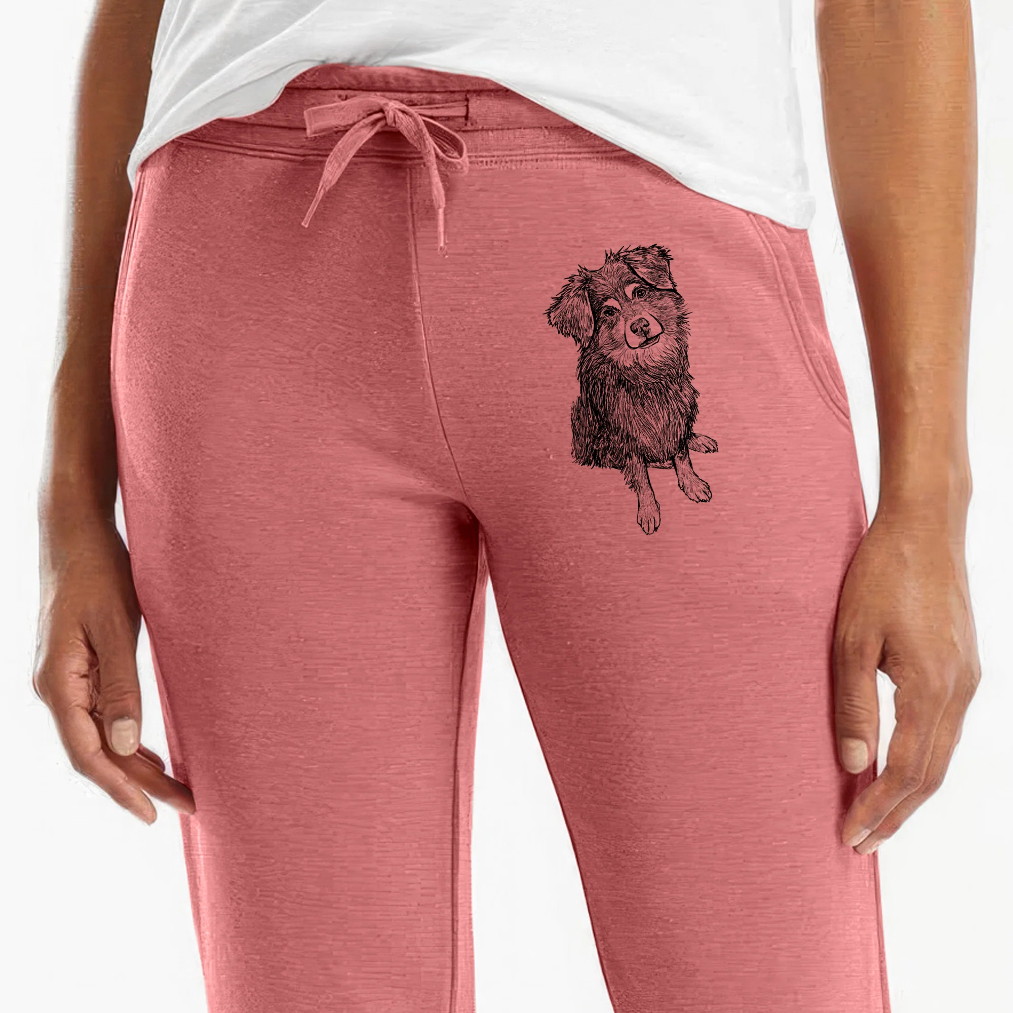 Doodled Belle the Mixed Breed - Women's Cali Wave Joggers - Image 6