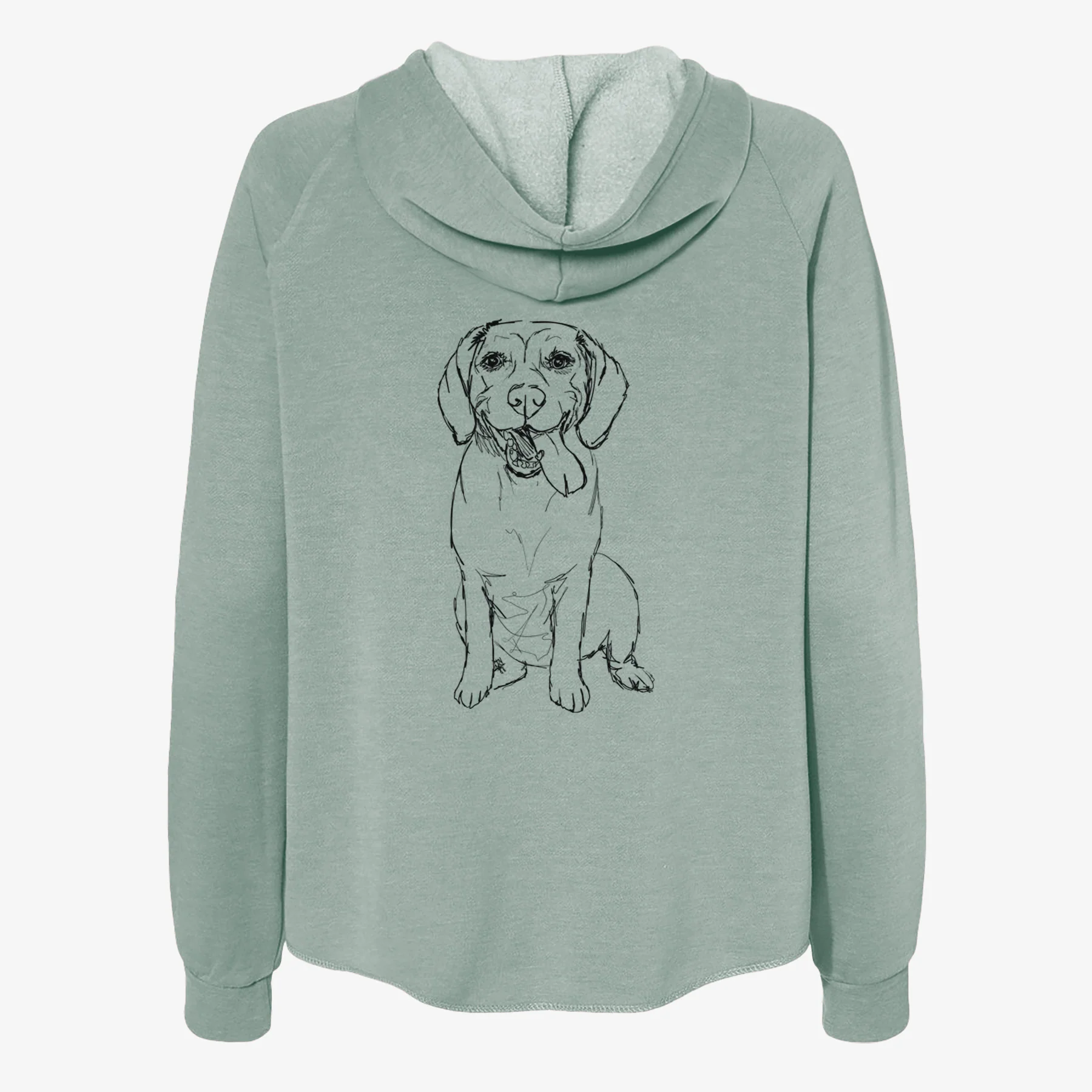 Doodled Bernie the Beagle - Women's Cali Wave Zip-Up Sweatshirt - Image 4