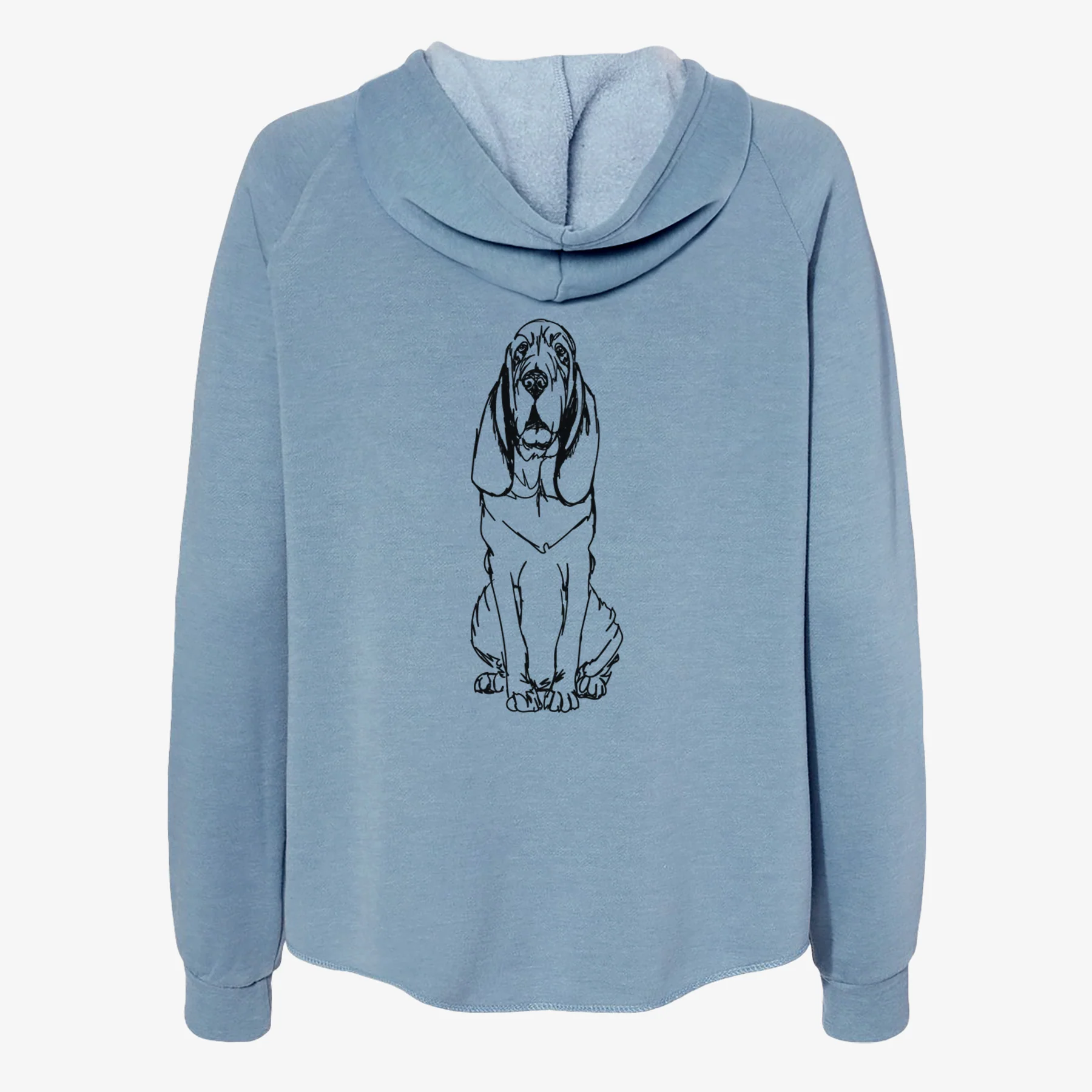 Doodled Bloodhound - Women's Cali Wave Zip-Up Sweatshirt - Image 6