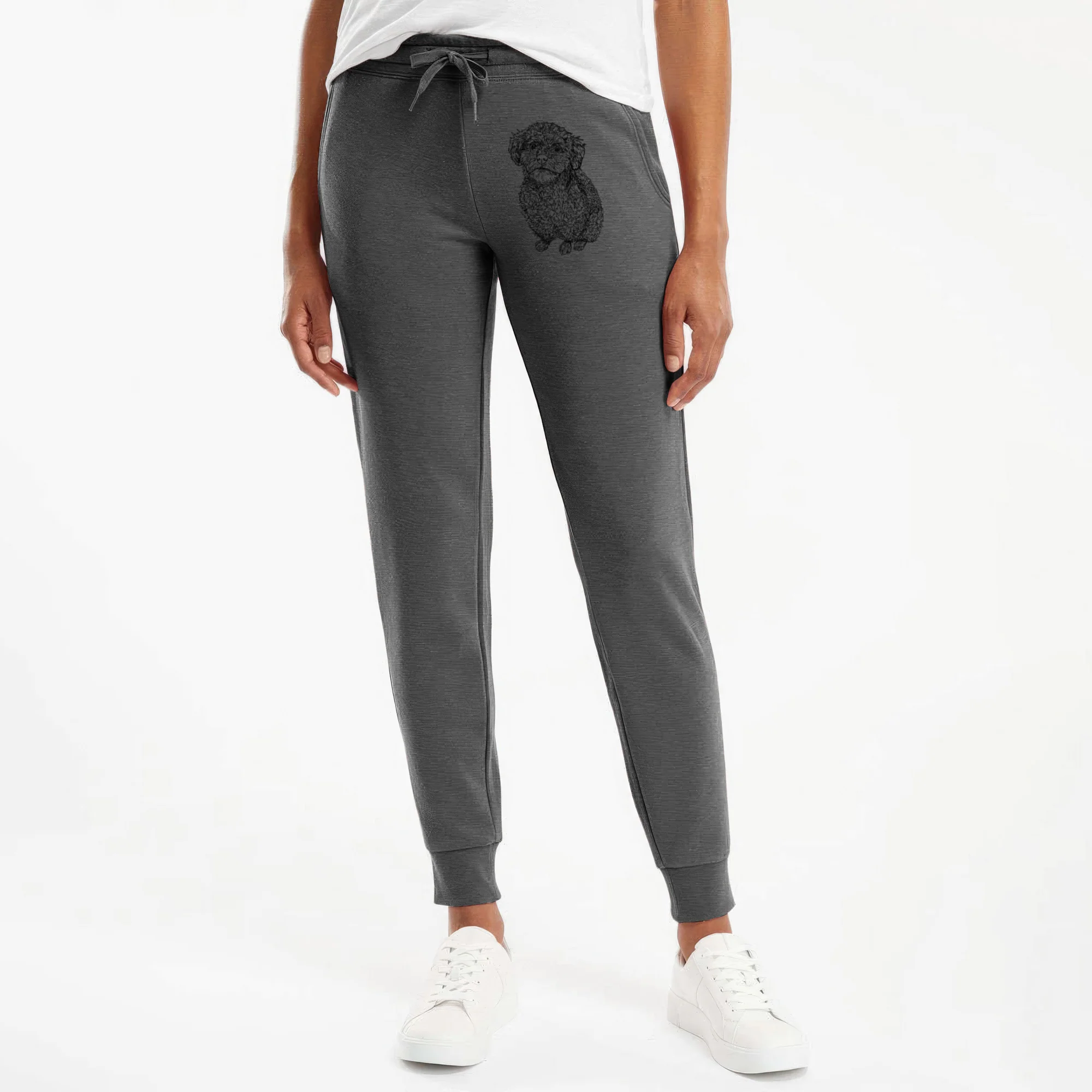Doodled Boomer the Toy Poodle - Women's Cali Wave Joggers - Image 7
